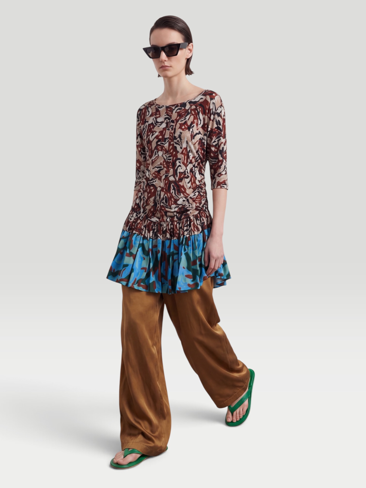 Dries Van Noten Printed Minidress. Styled by Sharon Lombardo for FDV Concierge.