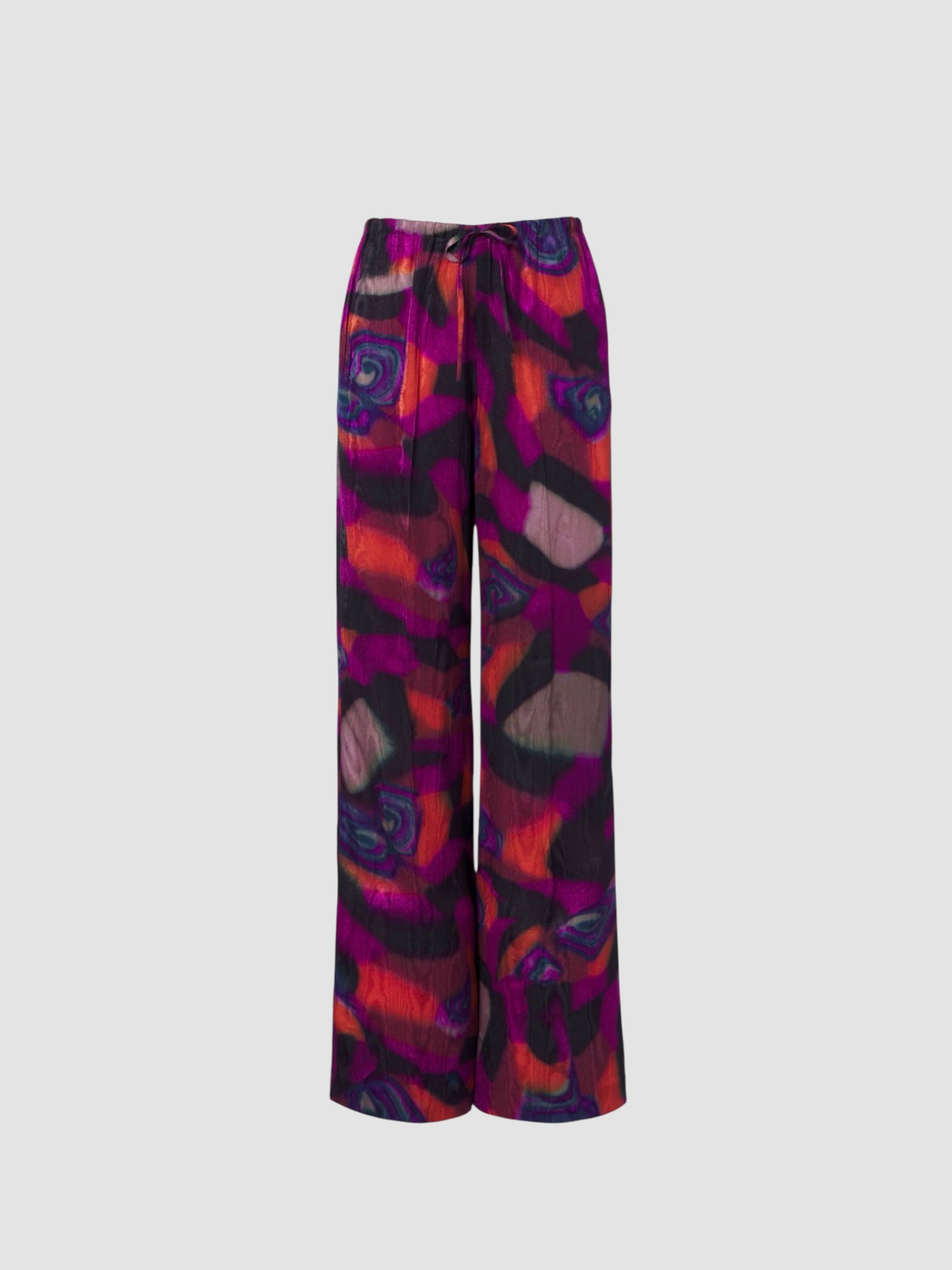 Dries Van Noten Printed Moire Wide-Leg Pants. Styled by Sharon Lombardo for FDV Concierge.
