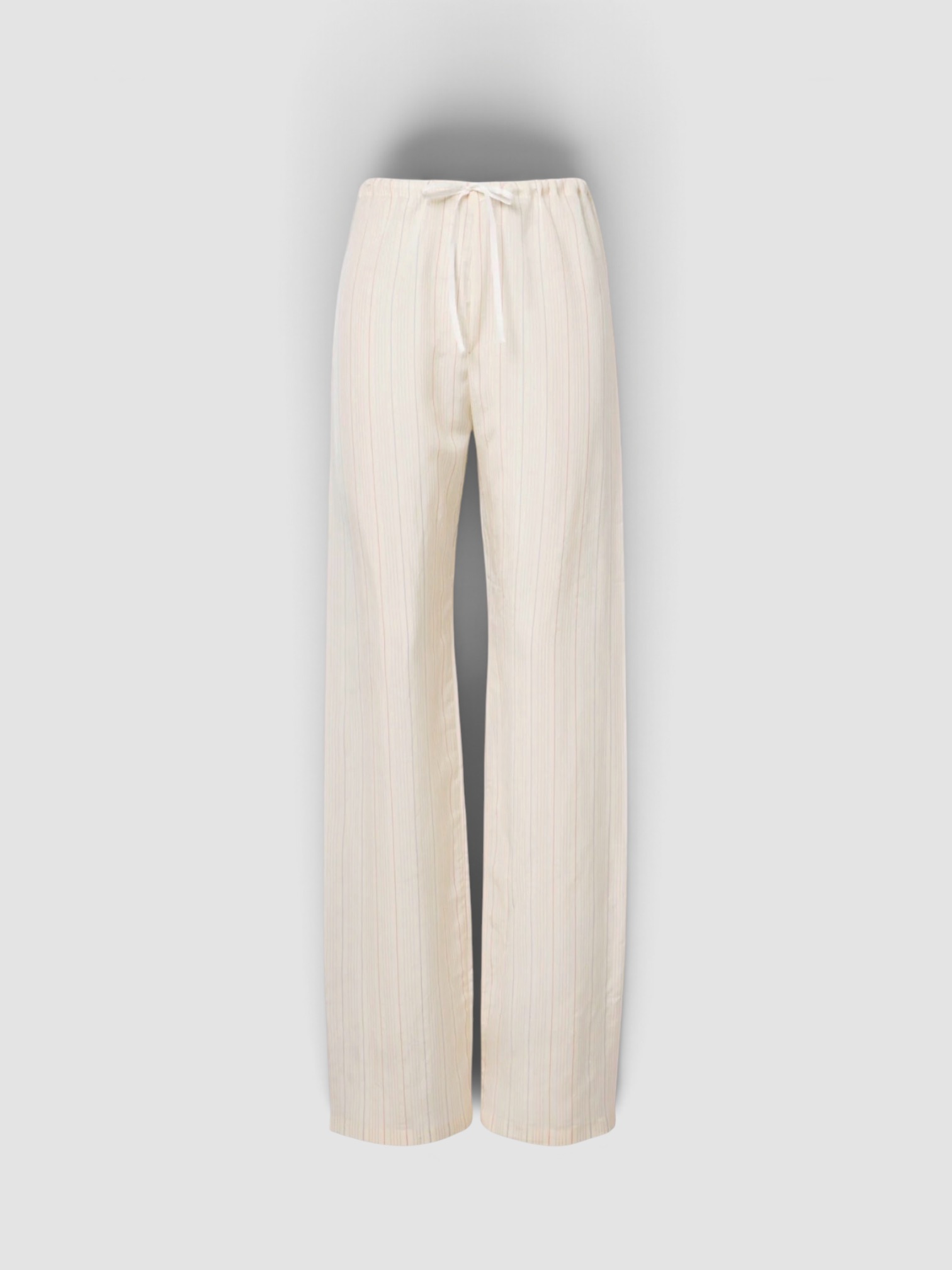 Dries Van Noten Striped Wide-Leg Pants in white. Styled by Sharon Lombardo for FDV Concierge.