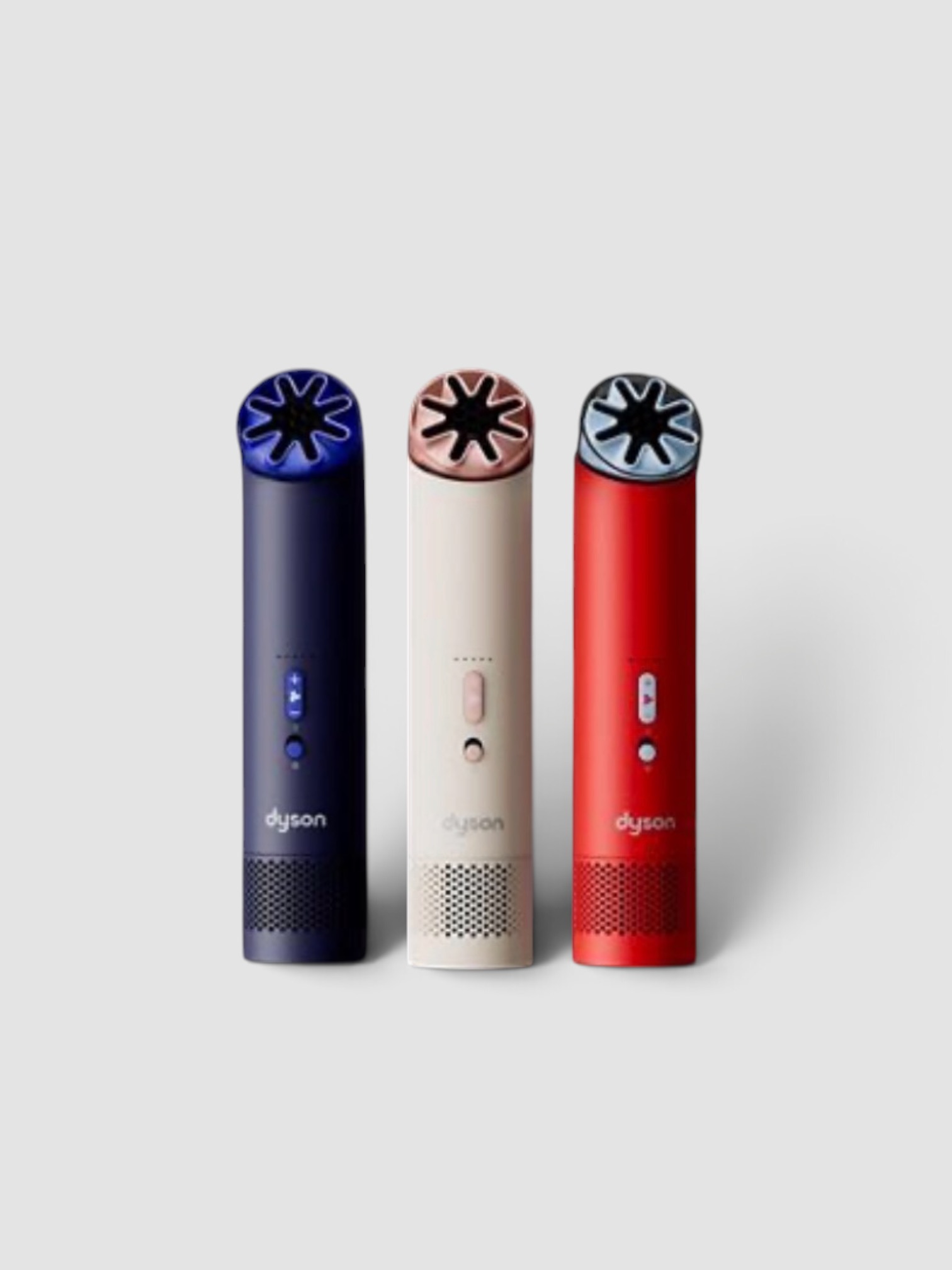 Dyson Hushjet Mini Cool Fan in carnelian/sky.