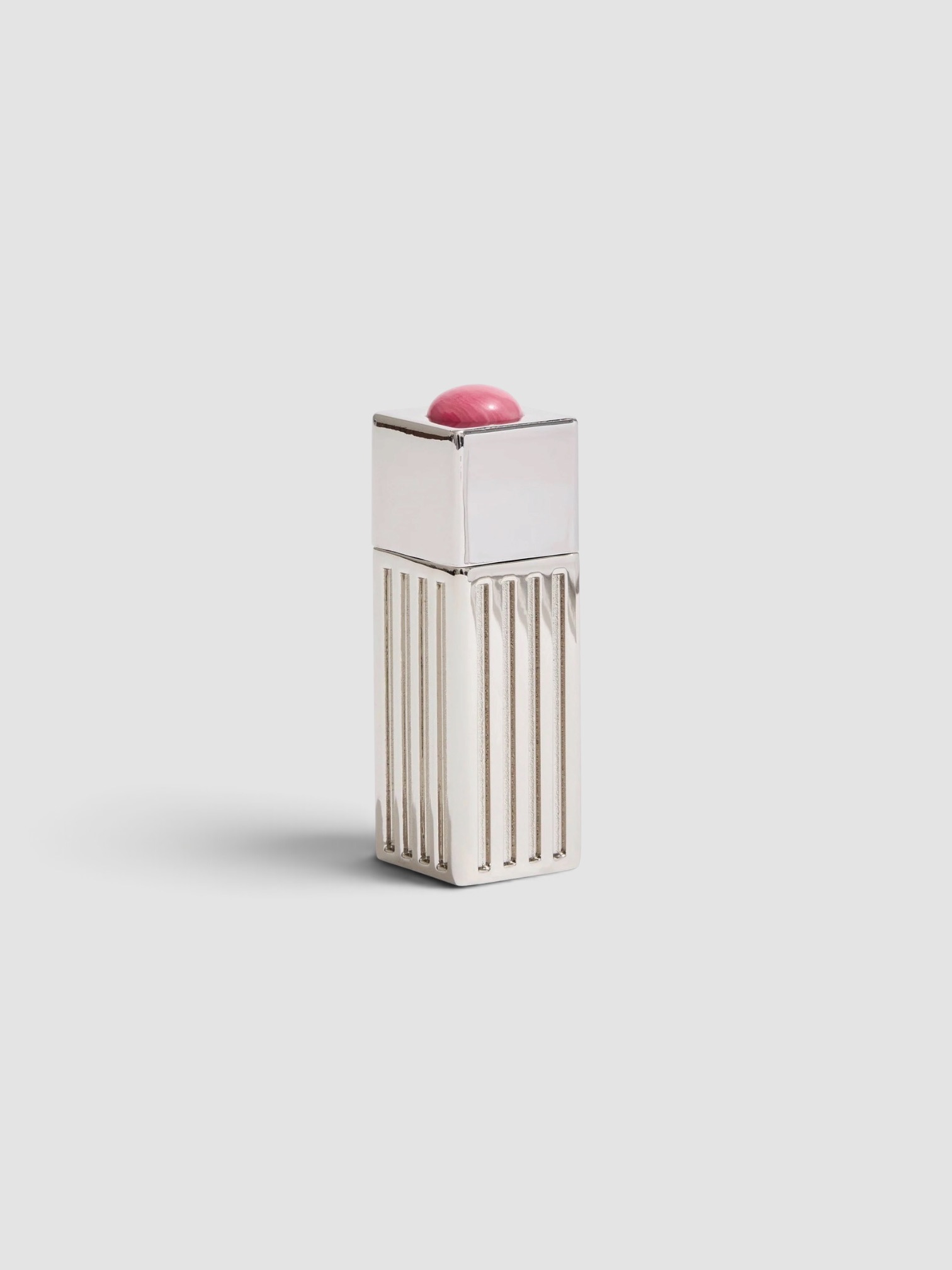 Edie Parker Lipstick Lighter Case in chrome.