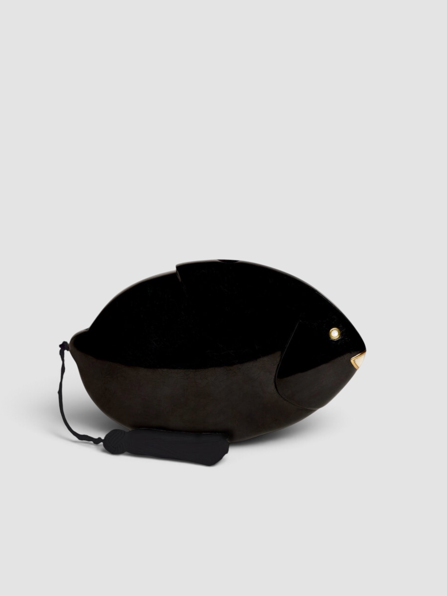 Emm Kuo Mero Clutch in black.