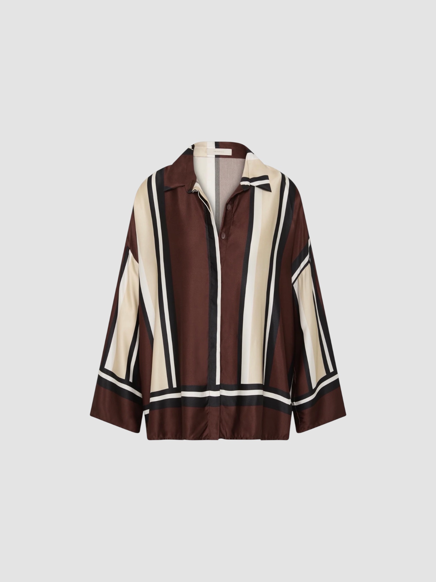 Faithfull Cora Shirt in sintra stripe. Styled by Sharon Lombardo for FDV Concierge.