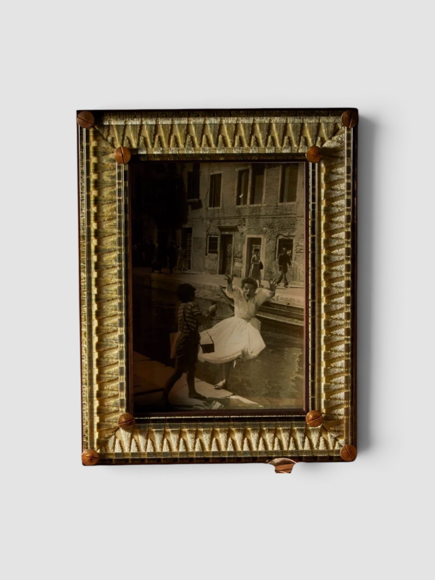 Giberto Baltico Hand-Blown Murano Glass Photo Frame in green.