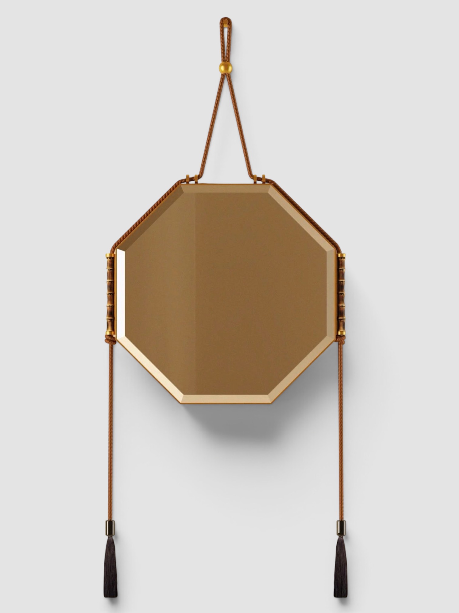 Giuseppe Porcelli Octagonal Chrome Wall Mirror in chrome.