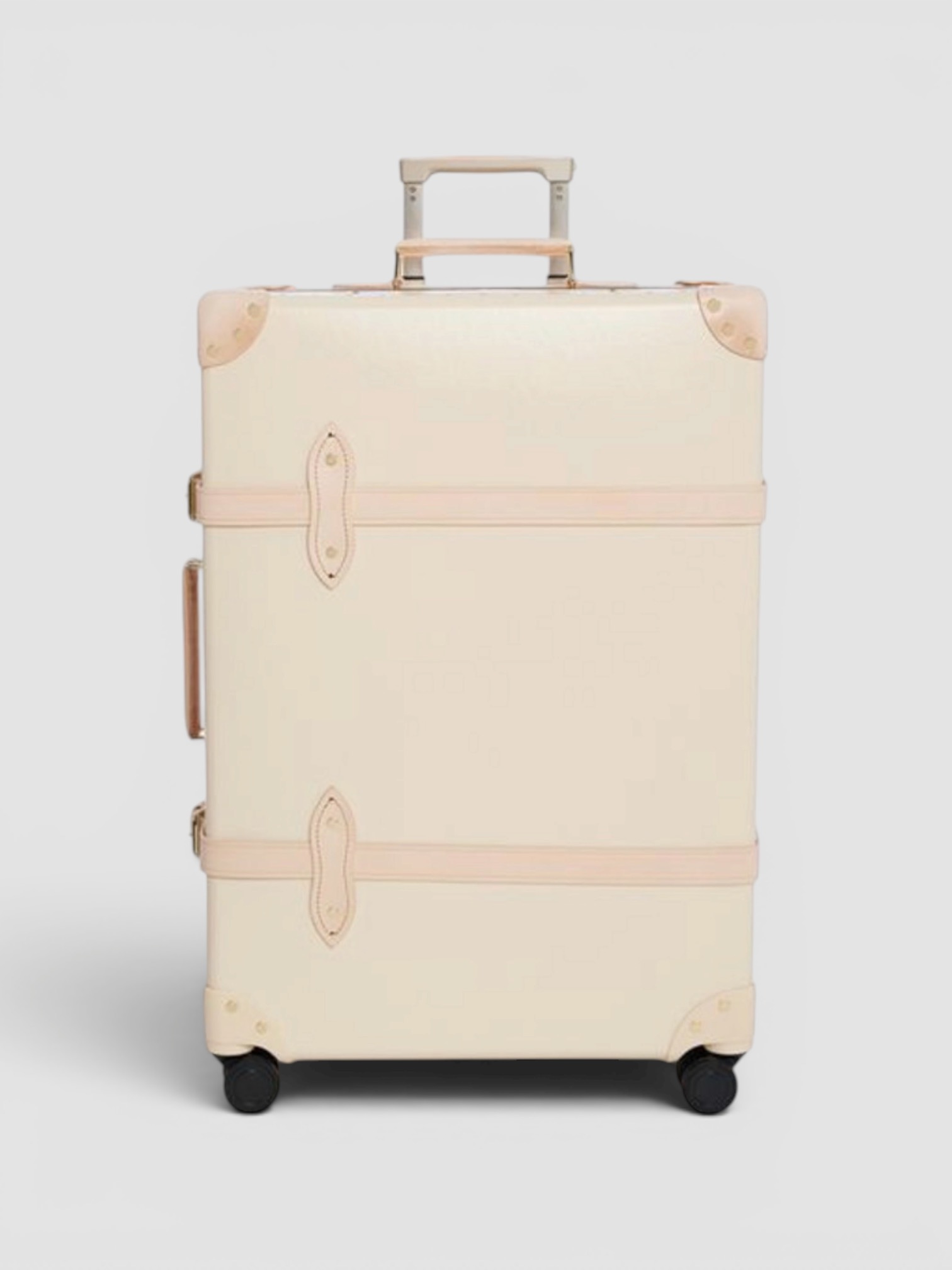 Globe-Trotter Centenary Large Check-In Suitcase in cream.