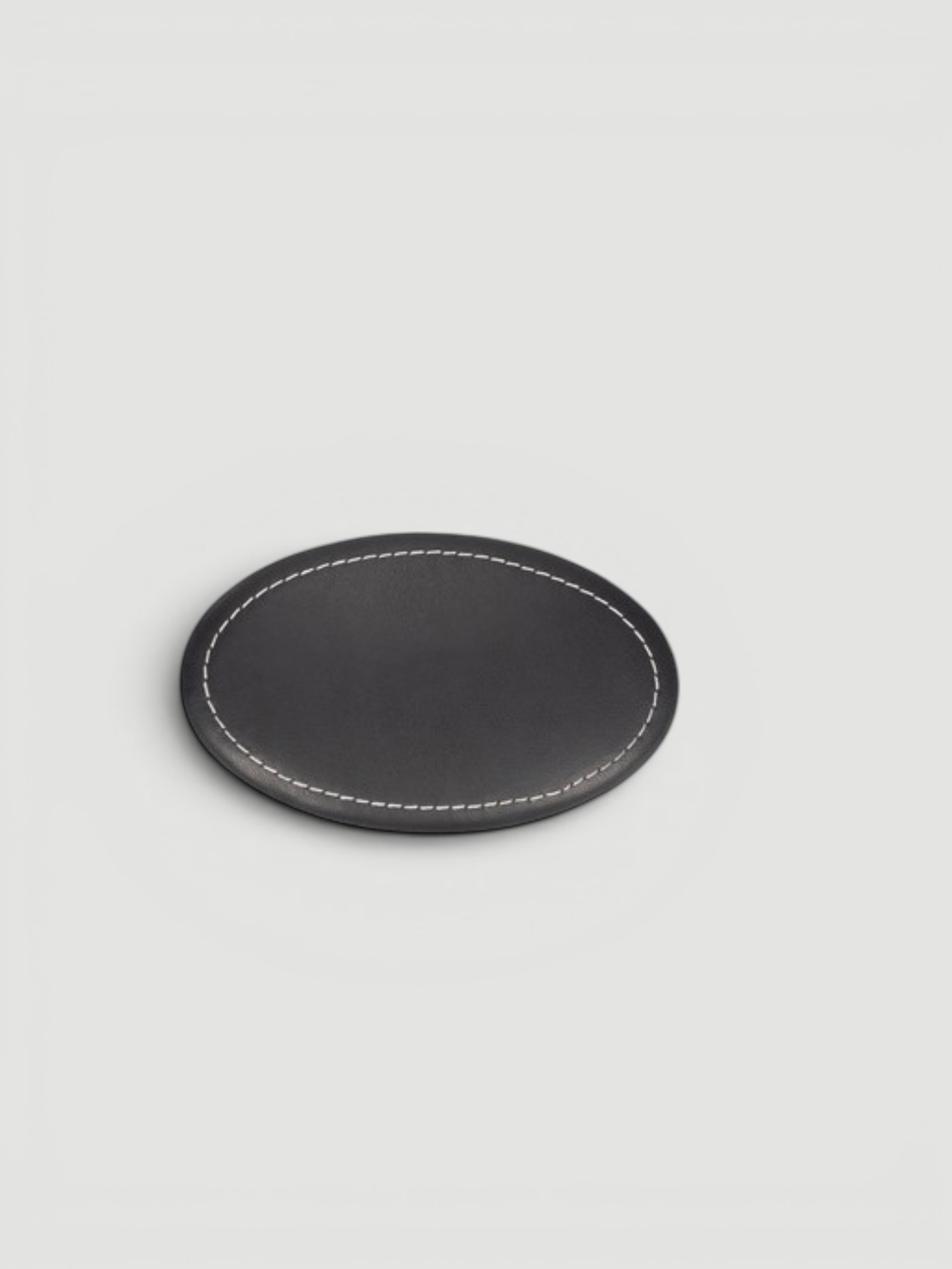 Hai Ebba Leather Barrette in black.