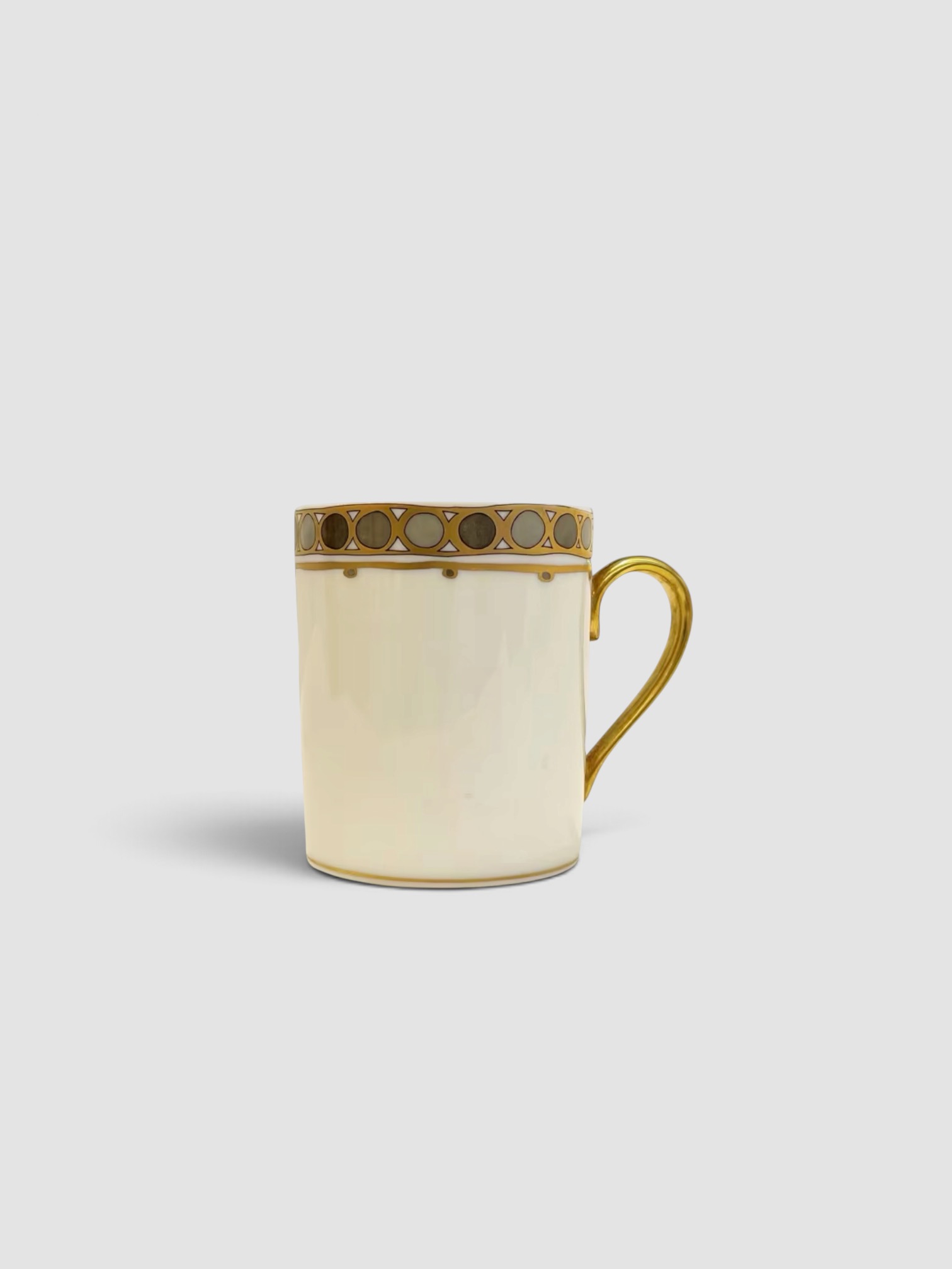 Haviland & Parlon Taupe Patterned Mug in taupe.