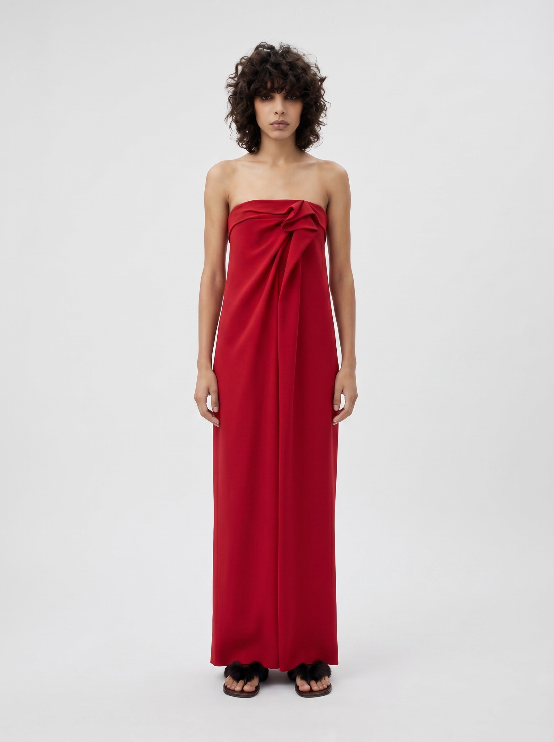 HEIRLOME Manuela Dress in red. Styled by Sharon Lombardo for FDV Concierge.