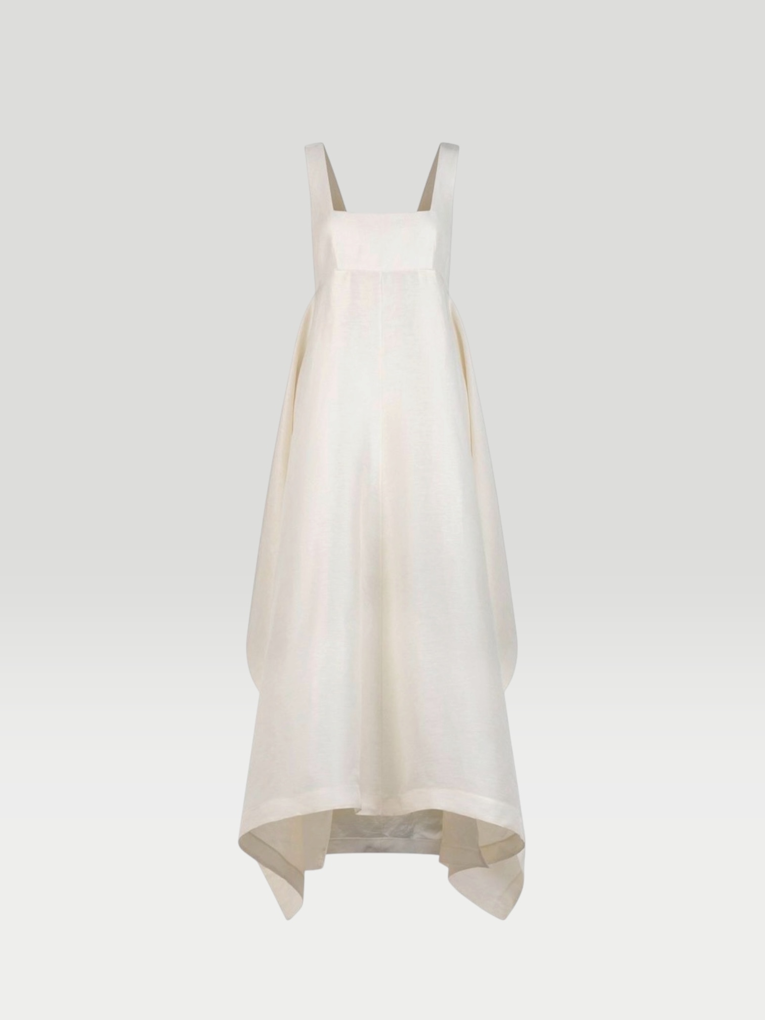HEIRLOME Monica Dress in ivory, worn with Prada Noué Medium Cotton Macramé Bag. Styled by Sharon Lombardo for FDV Concierge.