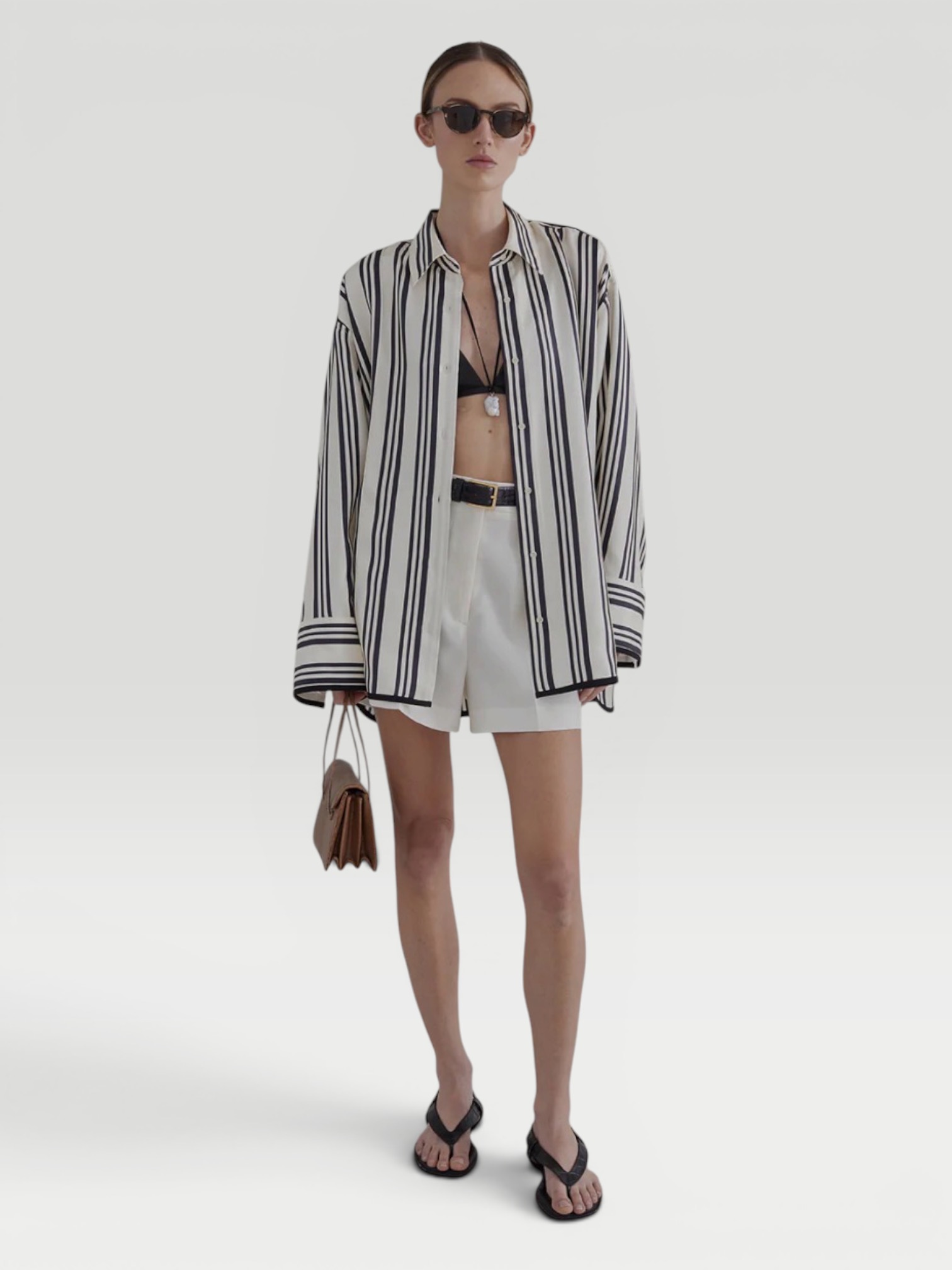 Heirlome Vivi Shirt in Stripe in stripe. Styled by Sharon Lombardo for FDV Concierge.