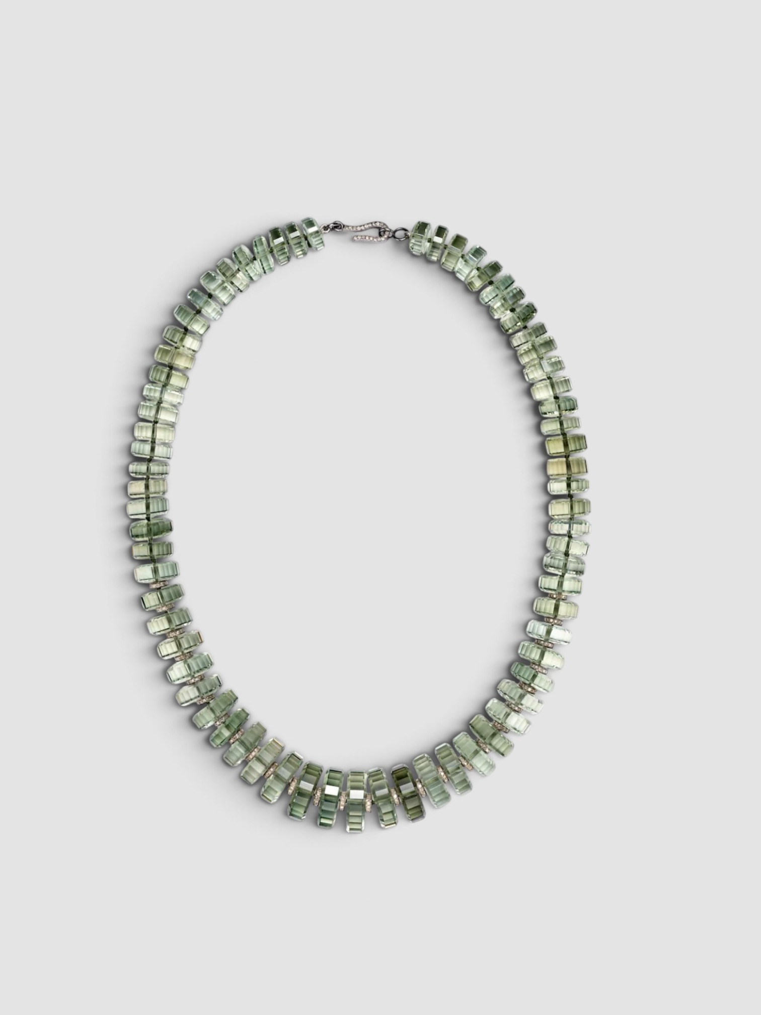 Ileana Makri Aura Beaded Necklace in green.