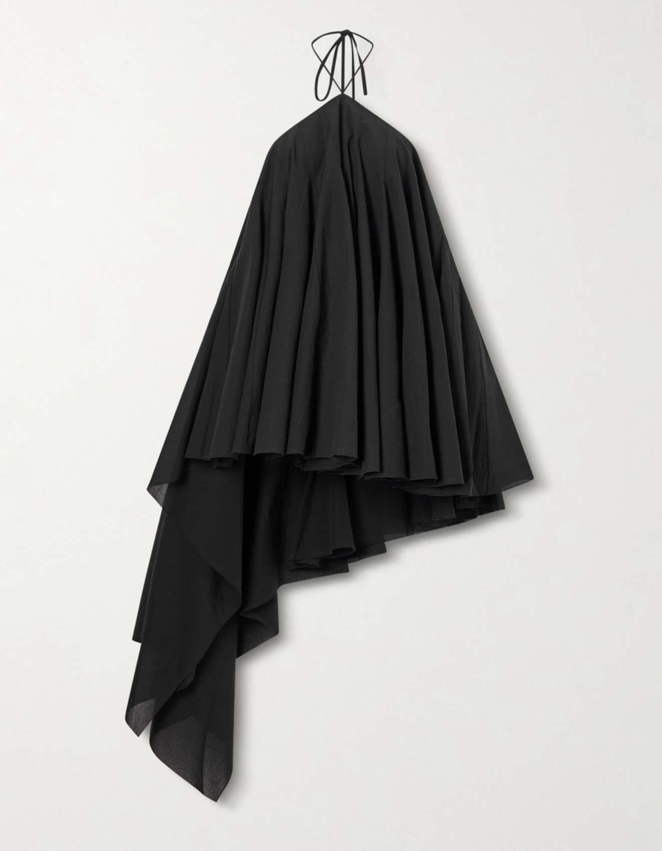 Jacquemus Courte Asymmetric Halterneck Dress in black.