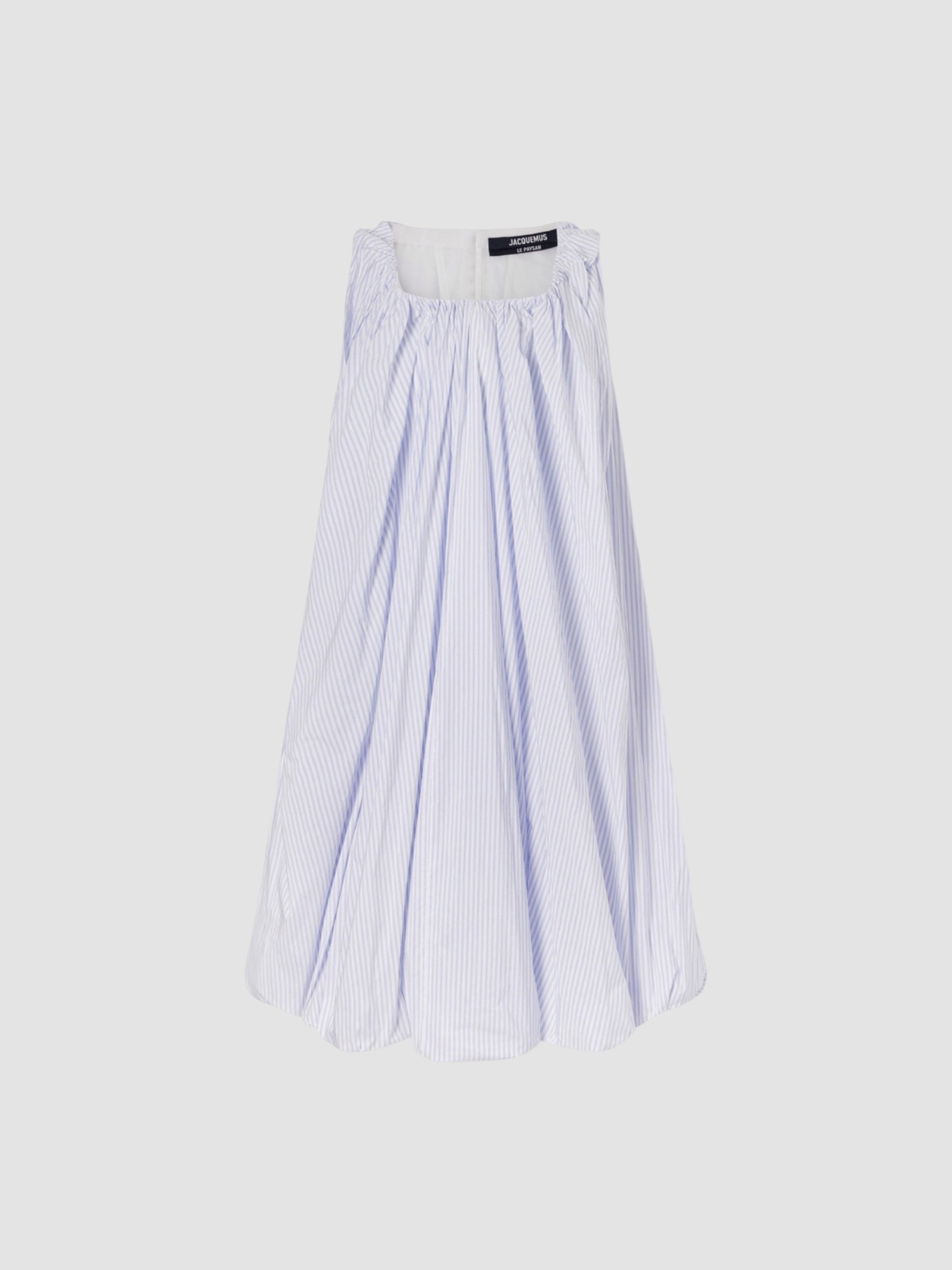 Jacquemus The Lavande Midi Dress in blue / white.