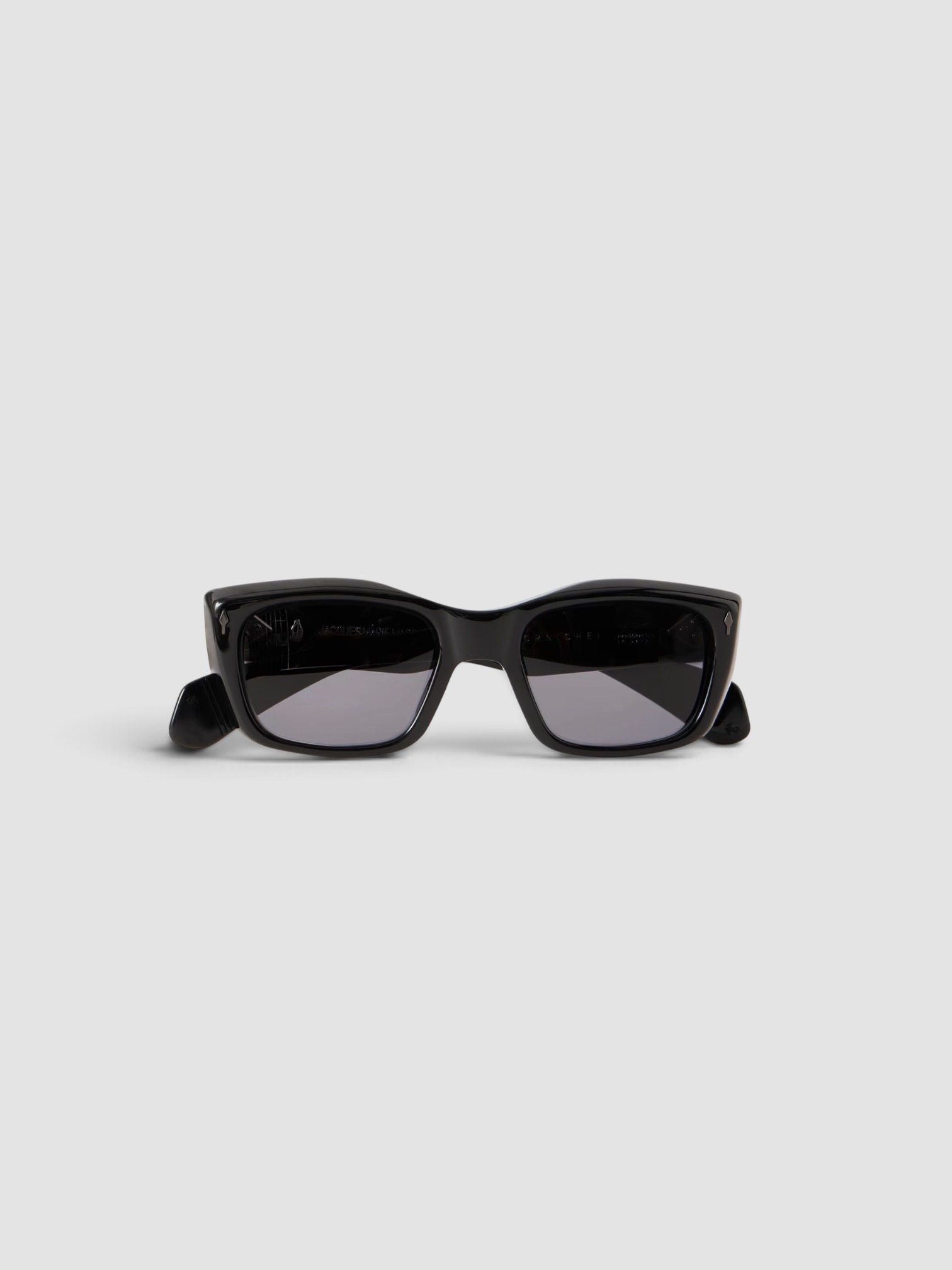 Jacques Marie Mage Corniche Square-Frame Sunglasses in black.