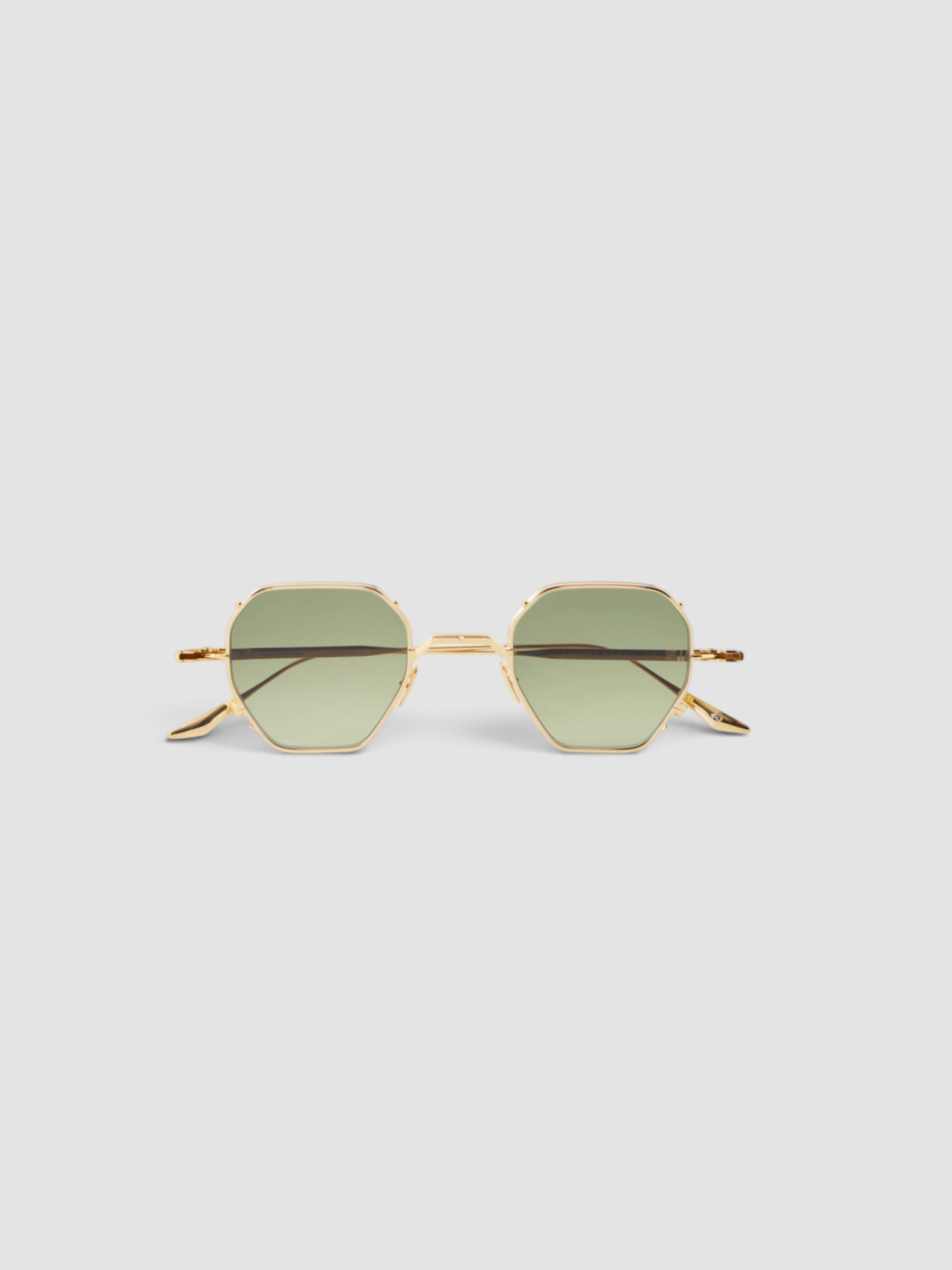 Jacques Marie Mage Verlaine Round-Frame Gold-Tone Sunglasses in gold.