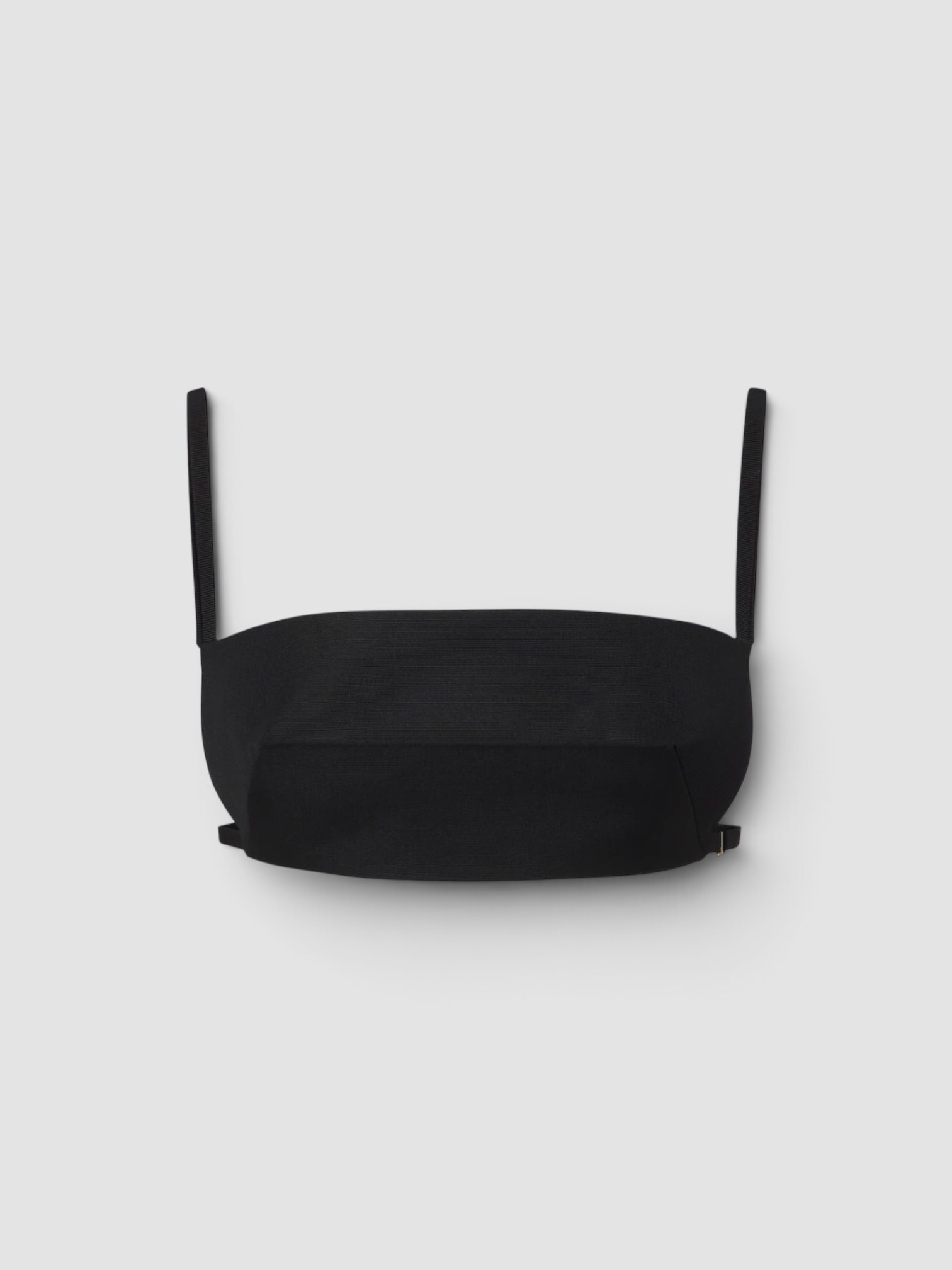 Jil Sander Open-Back Wool and Silk Bandeau Top in black.