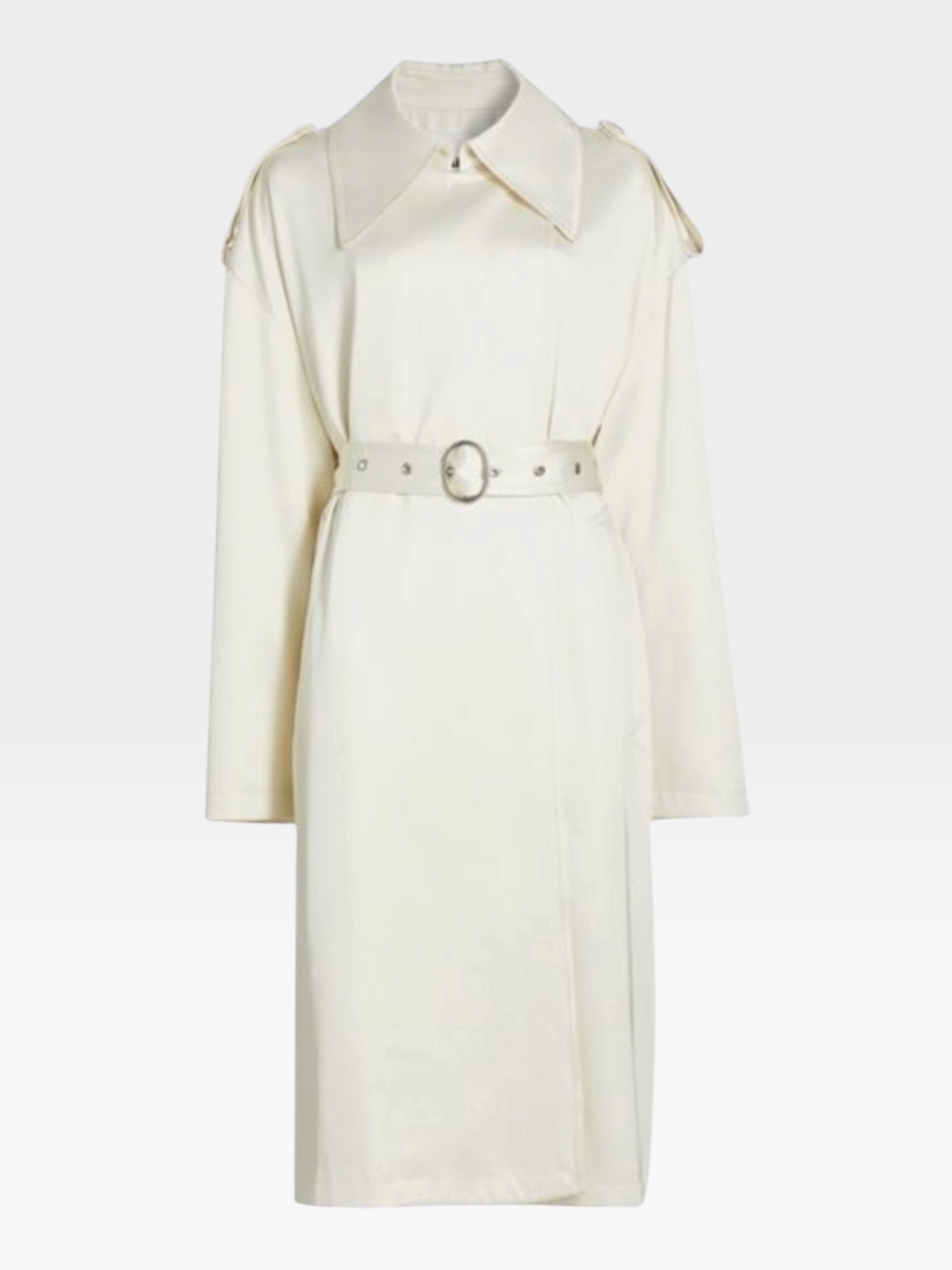 Jil Sander Trench Coat in white.