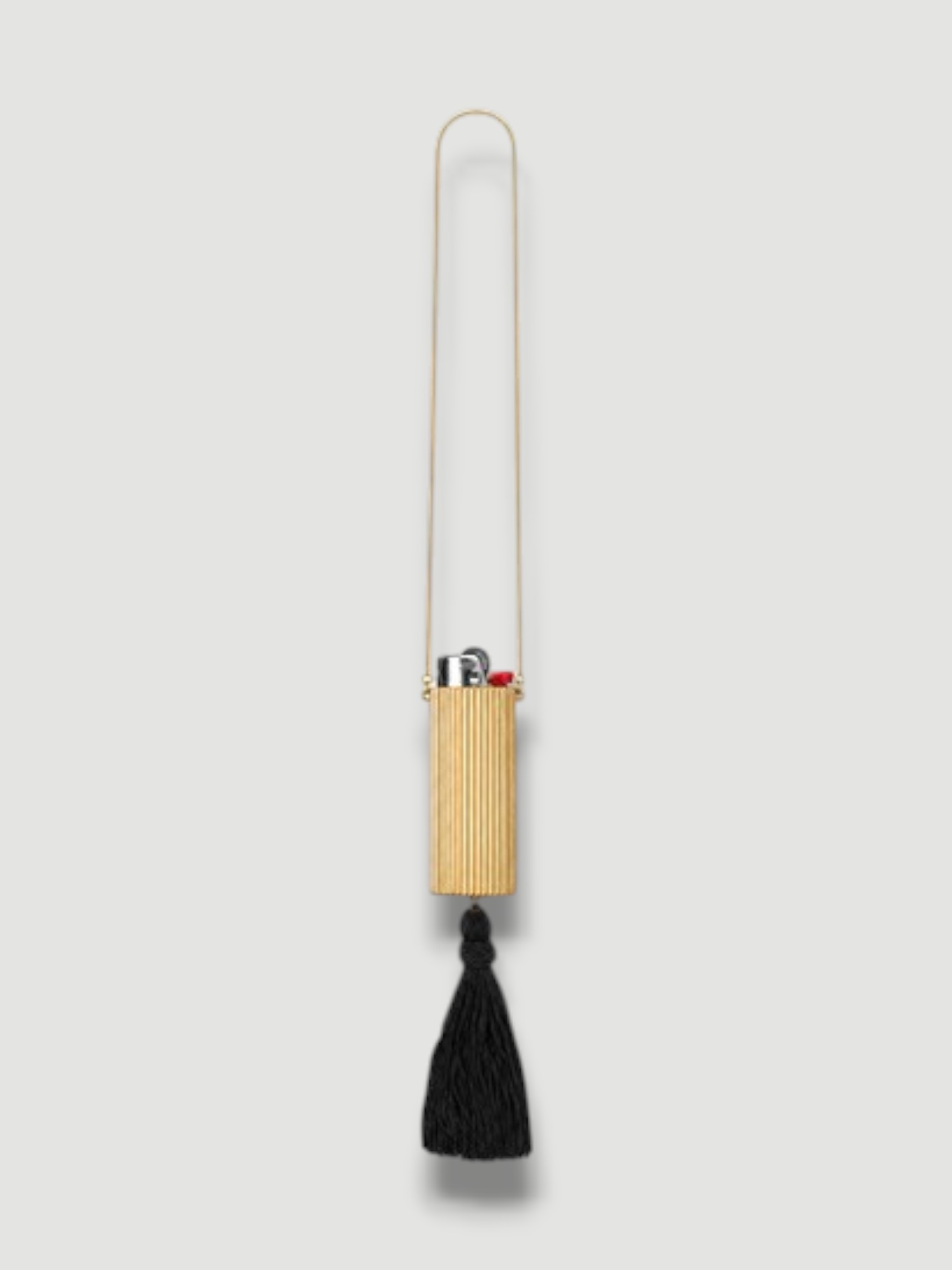 Juju Vera Exclusive La Isla Tassel Lighter Pendant in gold.