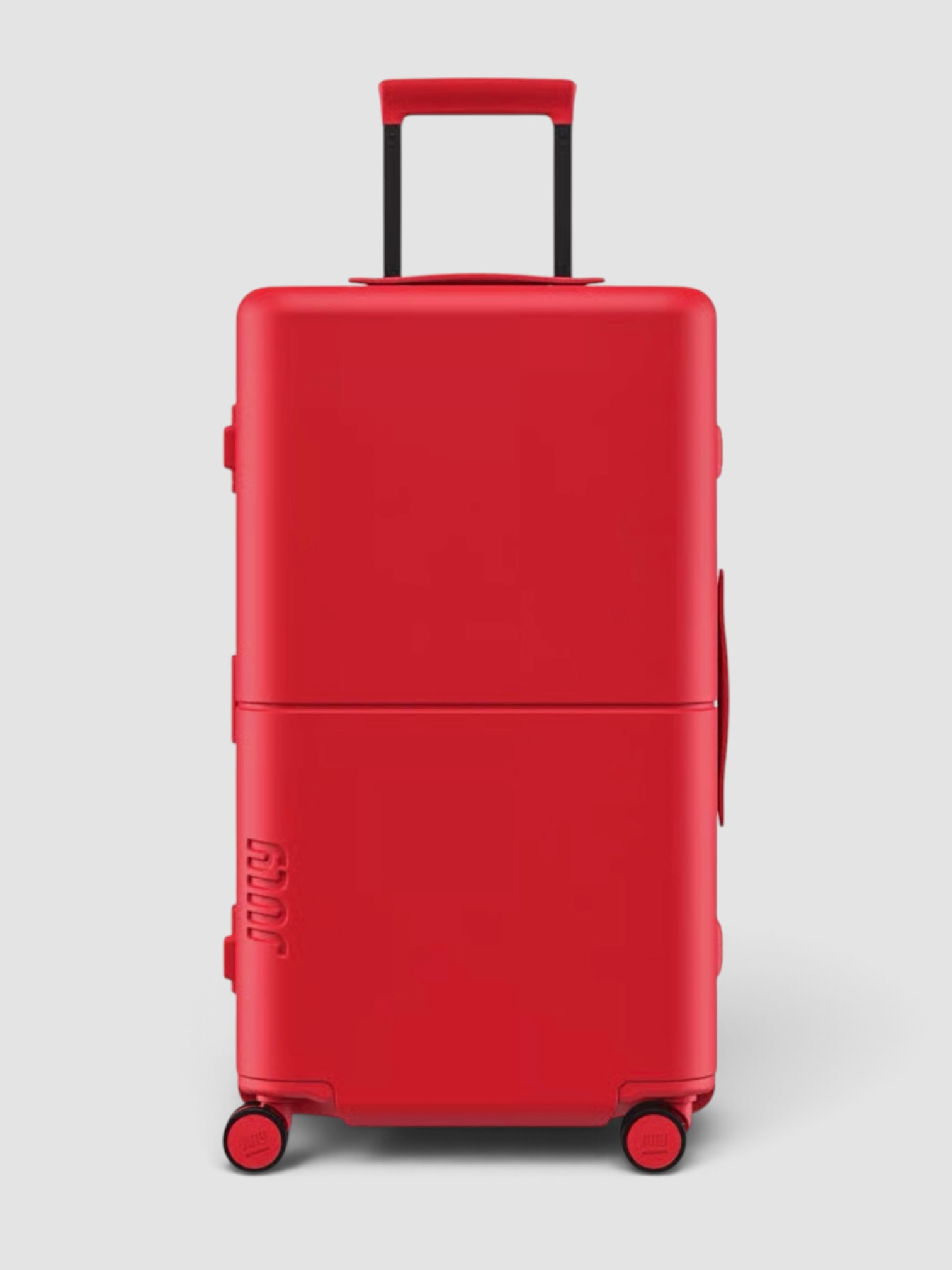 July Checked Trunk in matte cherry red.