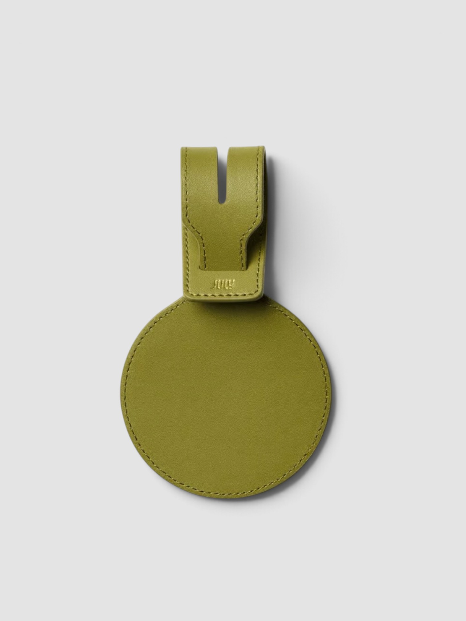 July Circle Luggage Tag in olive.
