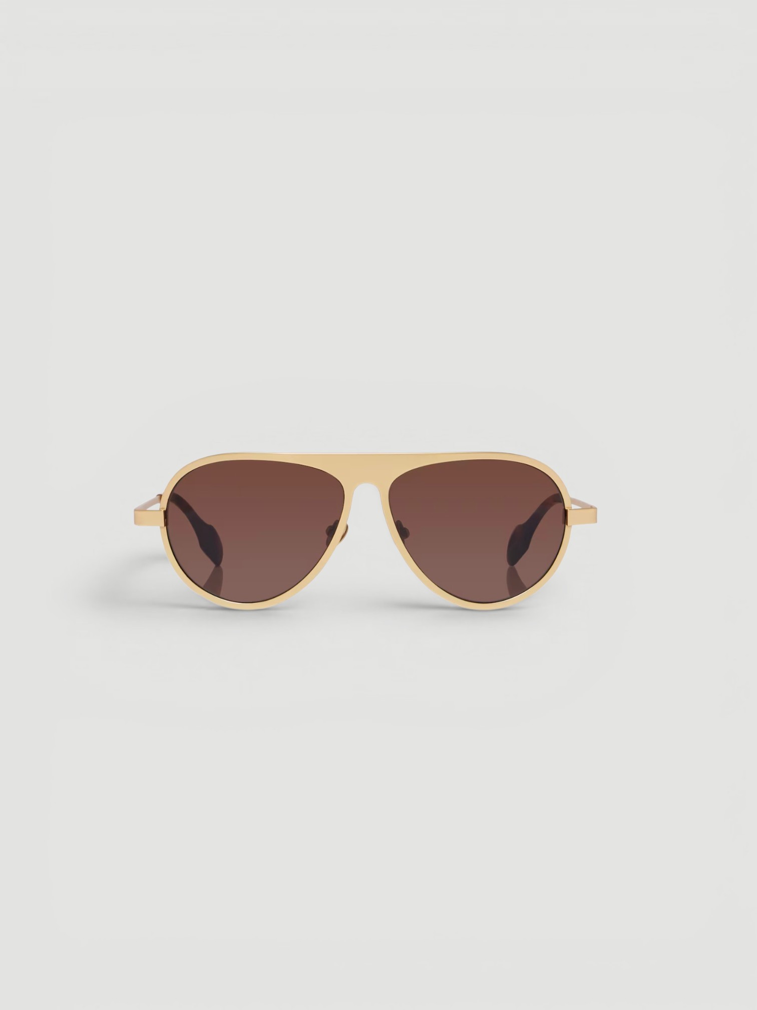 JW Anderson JWA05 Aviator Sunglasses in gold.