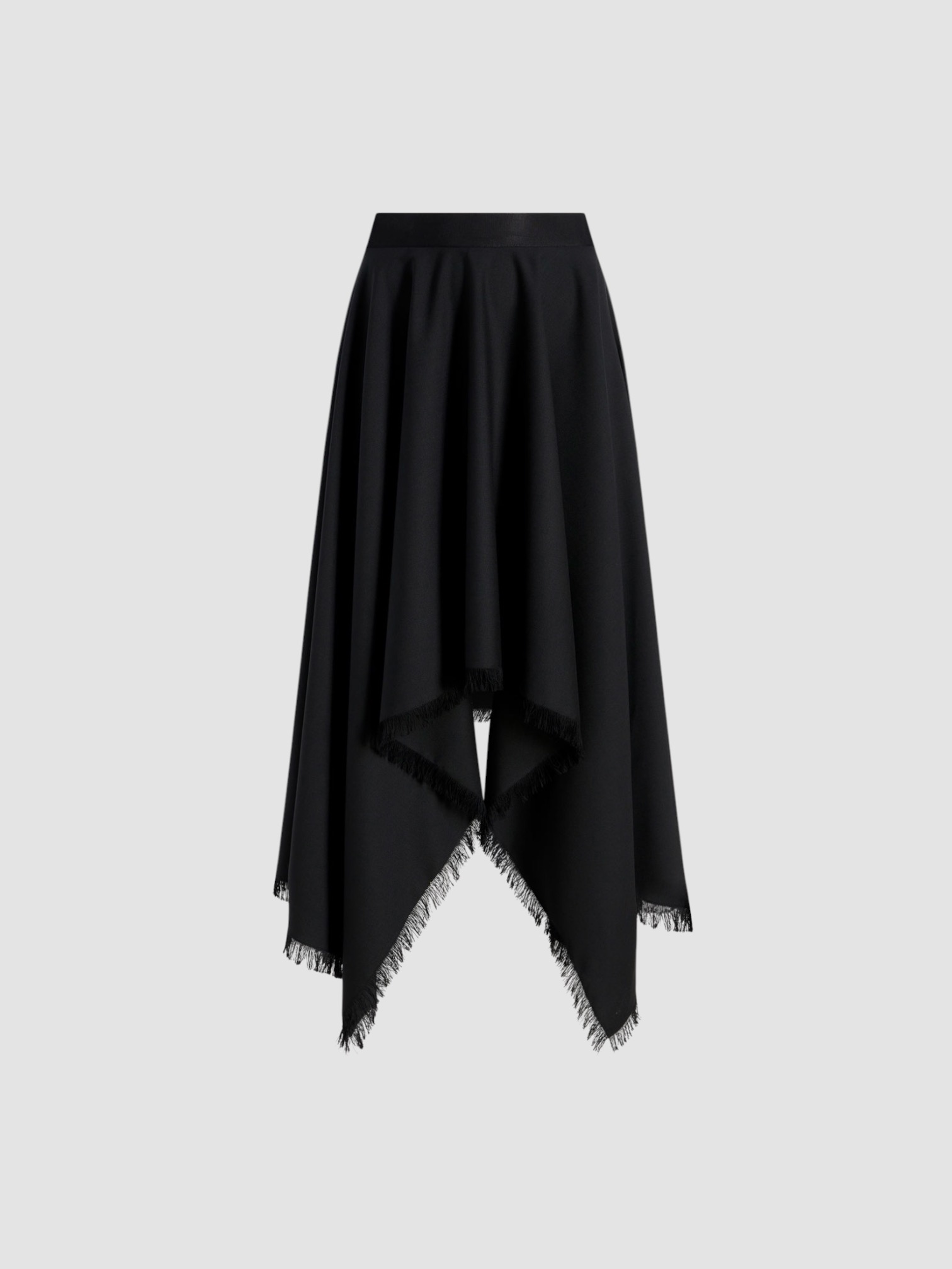 Kallmeyer Felicity Cascade Skirt in Black Tropical Wool in black. Styled by Sharon Lombardo for FDV Concierge.