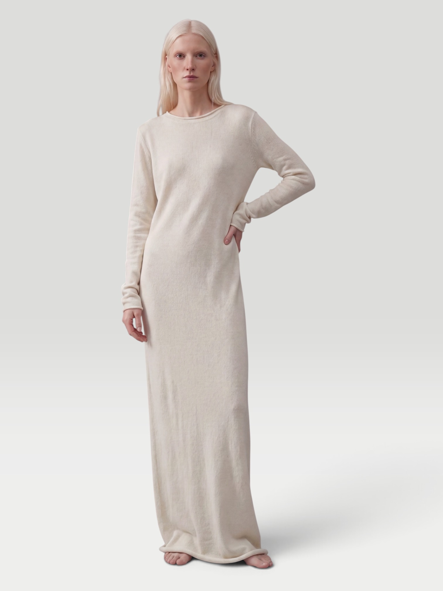 Kallmeyer Rhea Dress in Novelty Cotton Slub in cream. Styled by Sharon Lombardo for FDV Concierge.