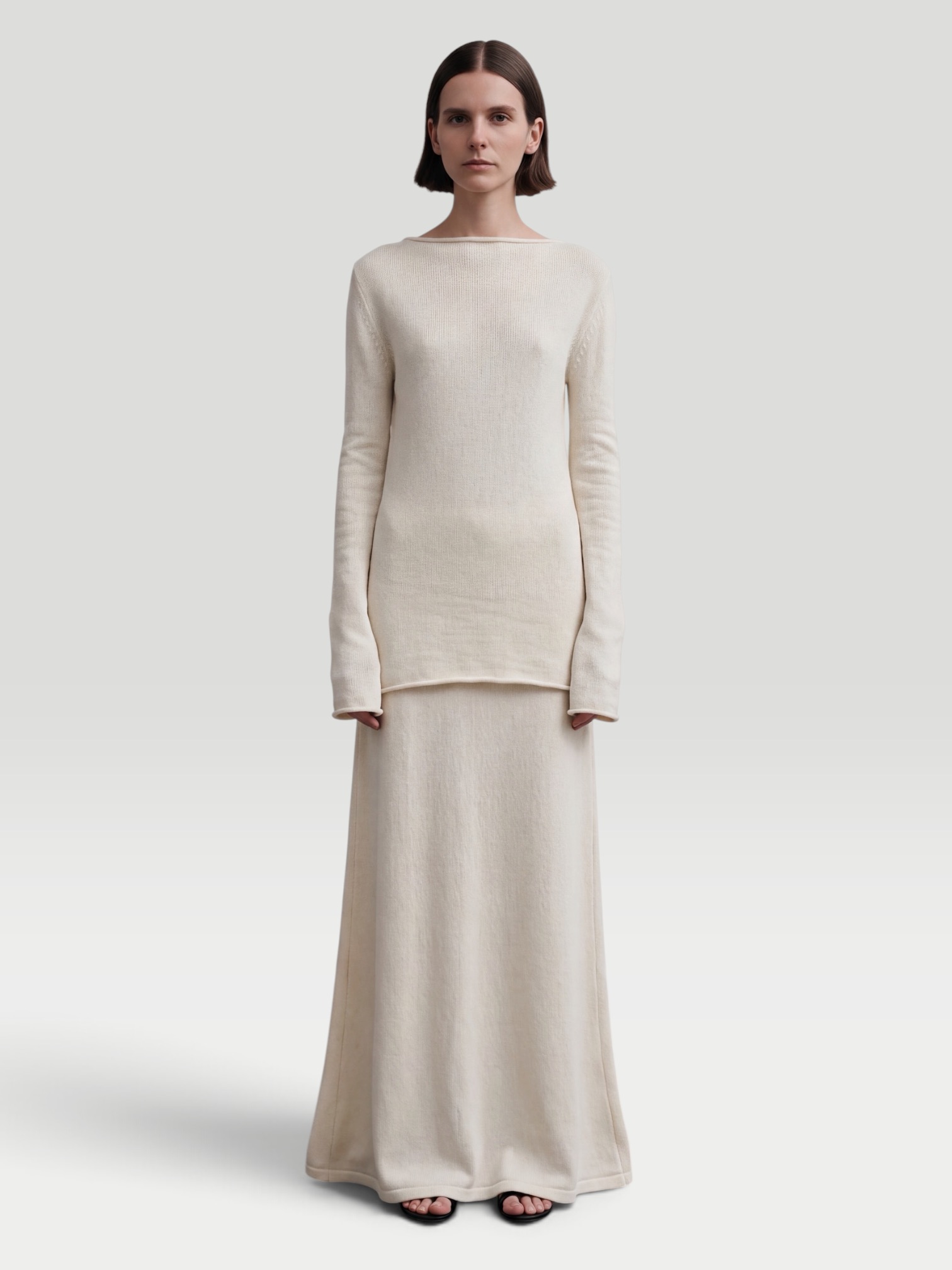 Kallmeyer Yasmin Tunic in Novelty Cotton Slub in cream. Styled by Sharon Lombardo for FDV Concierge.
