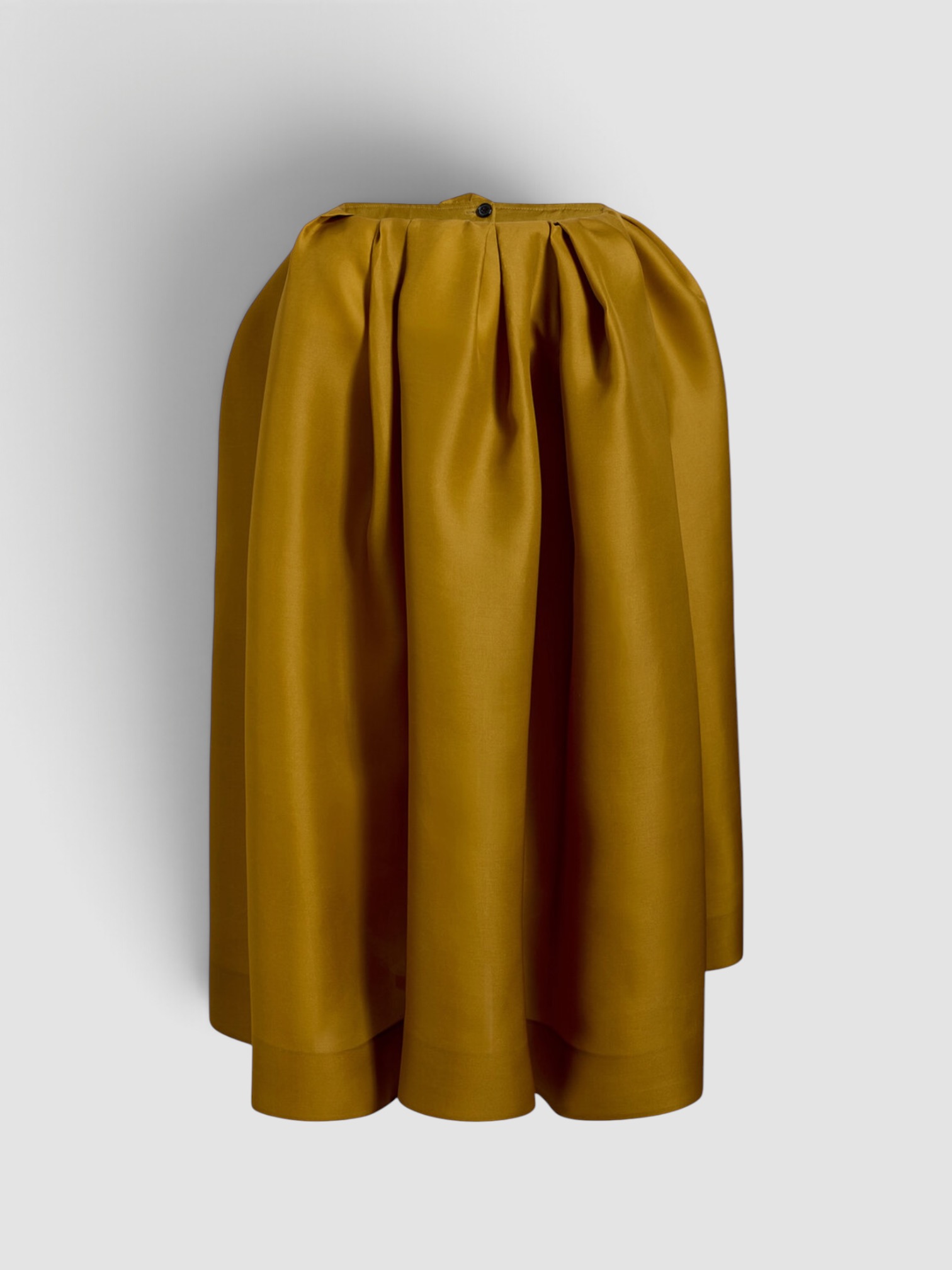 Khaite Adara Silk Twill Organza Maxi Skirt in bronze.