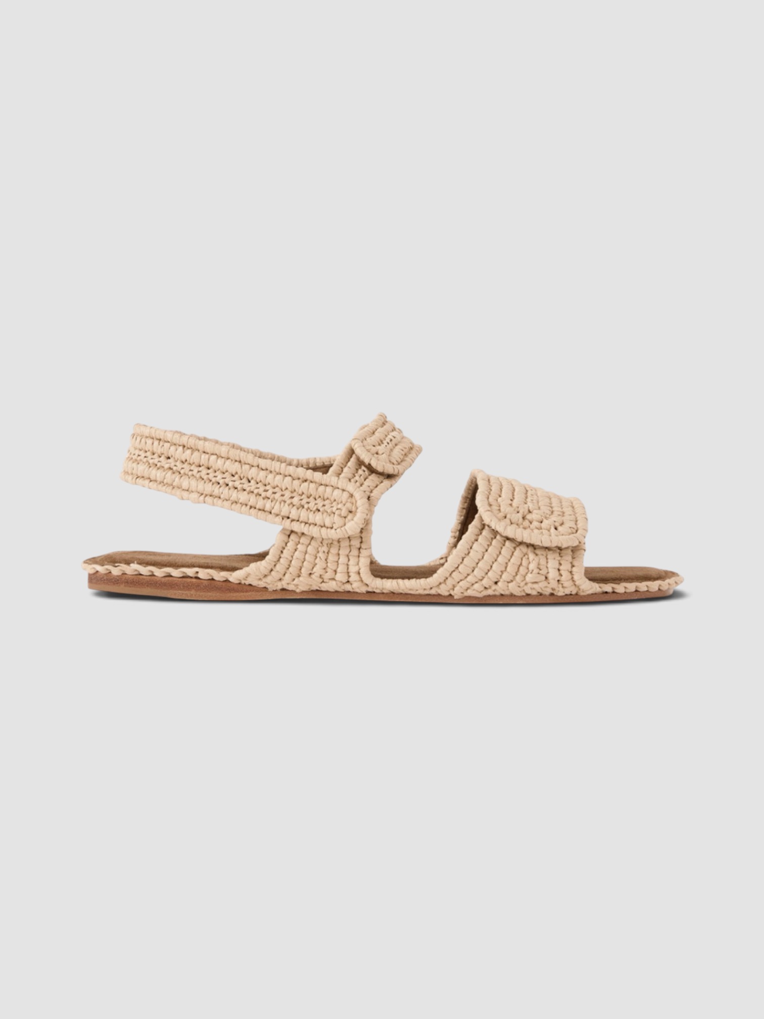 Khaite Boden Raffia Sandals in natural.