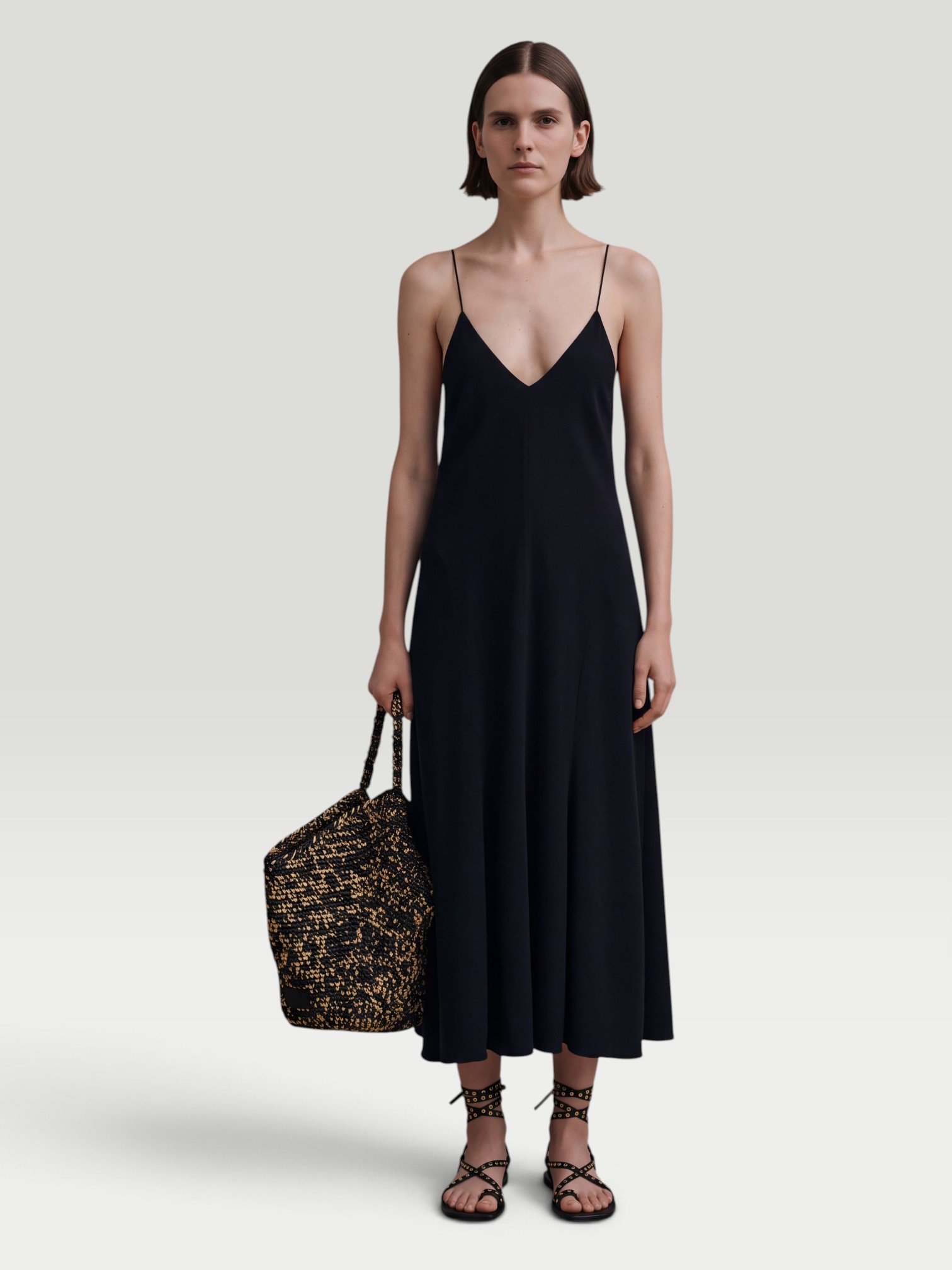 Khaite Iben Dress in black. Styled by Sharon Lombardo for FDV Concierge.