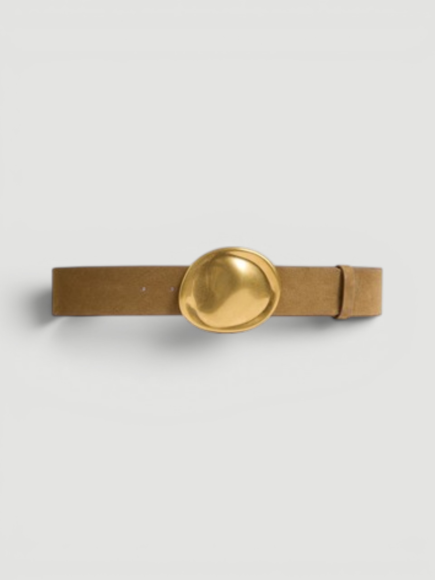 Khaite Keefe Suede Belt in brown.