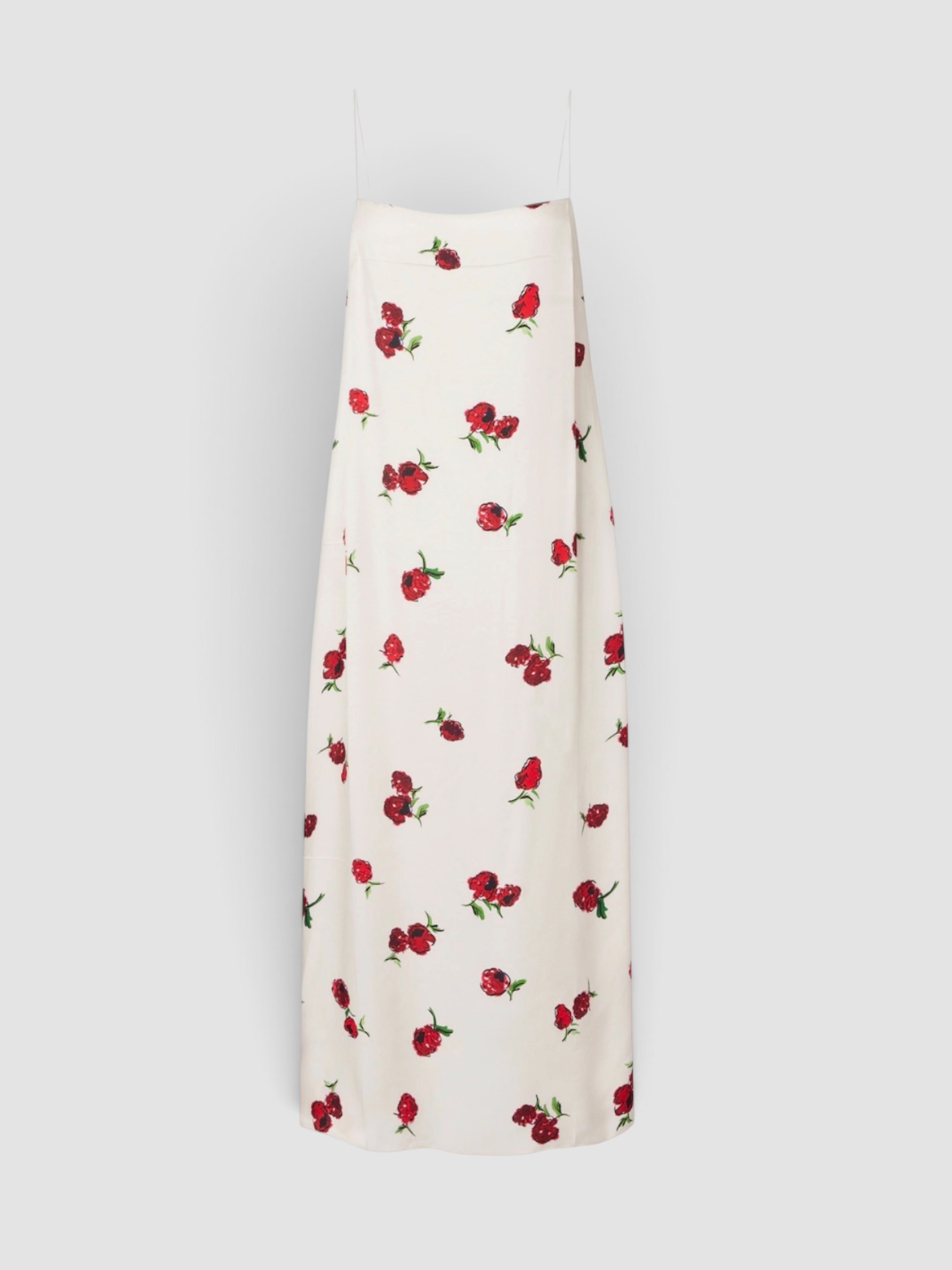 Khaite Sicily Printed Twill Slip Dress in white. Styled by Sharon Lombardo for FDV Concierge.