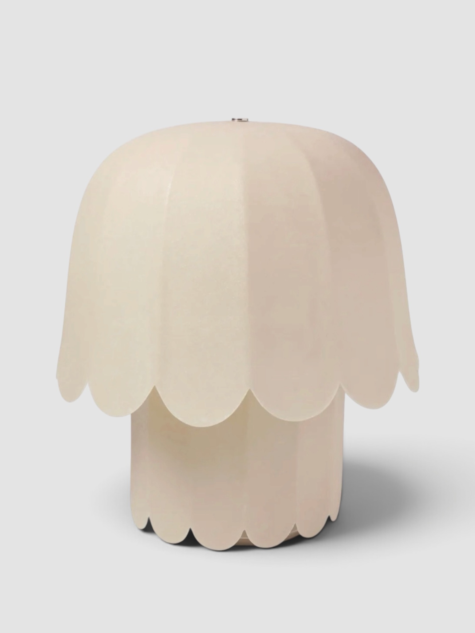 Kilzi The Feather Fiberglass and Japanese Paper Table Lamp in ivory.