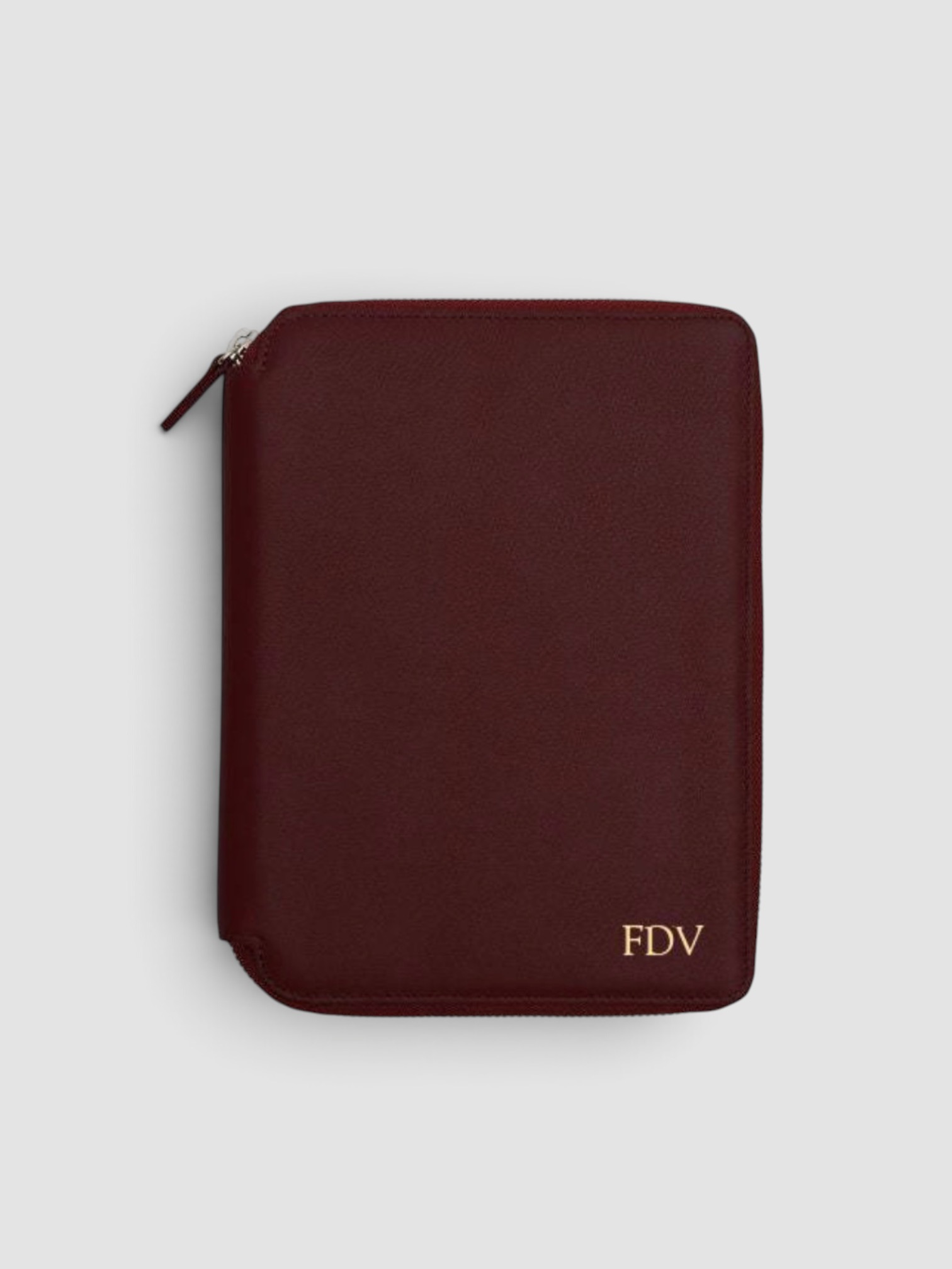 Leatherology A5 Zippered Journal in bordeaux.
