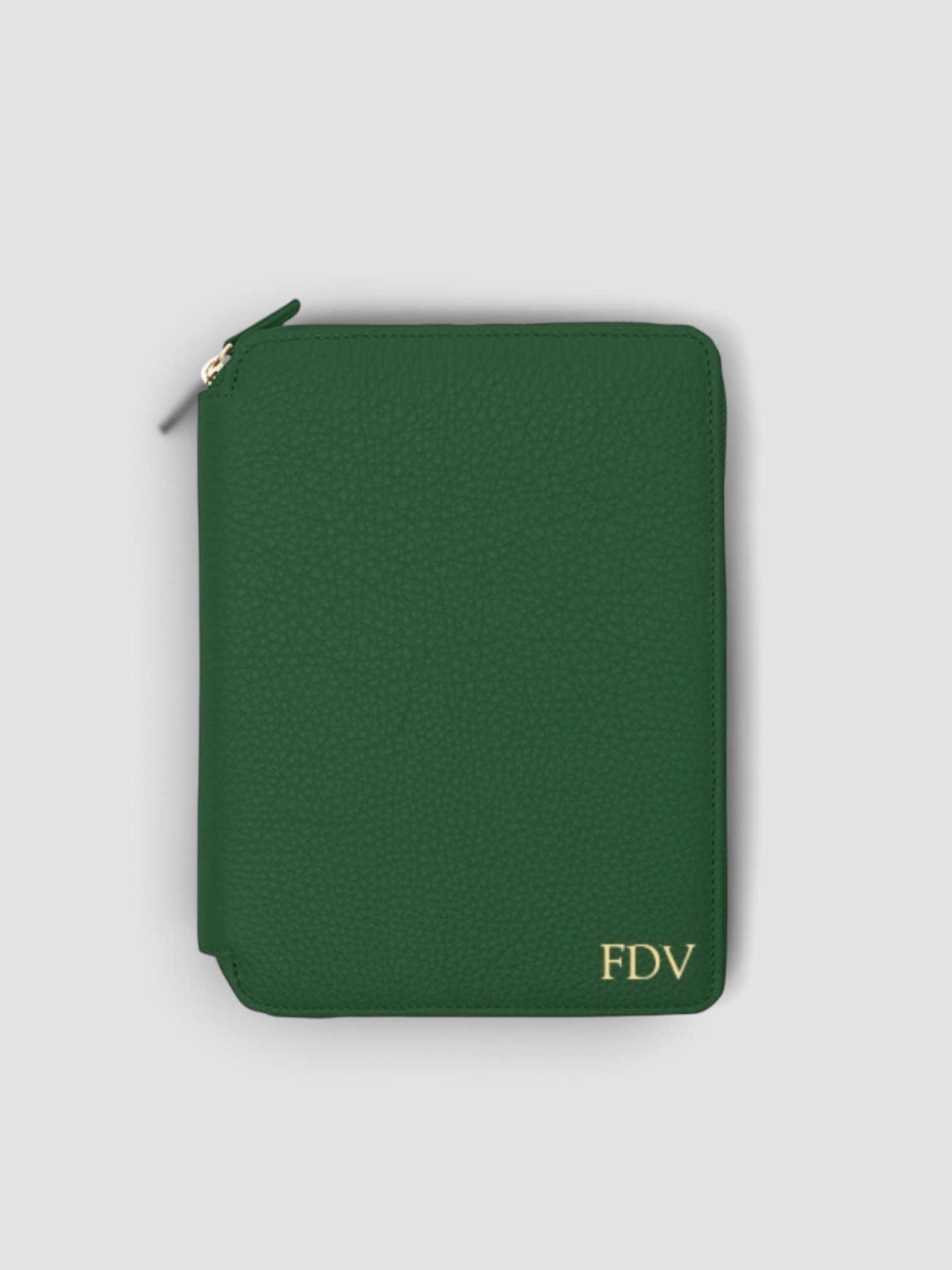 Leatherology A5 Zippered Journal in green.