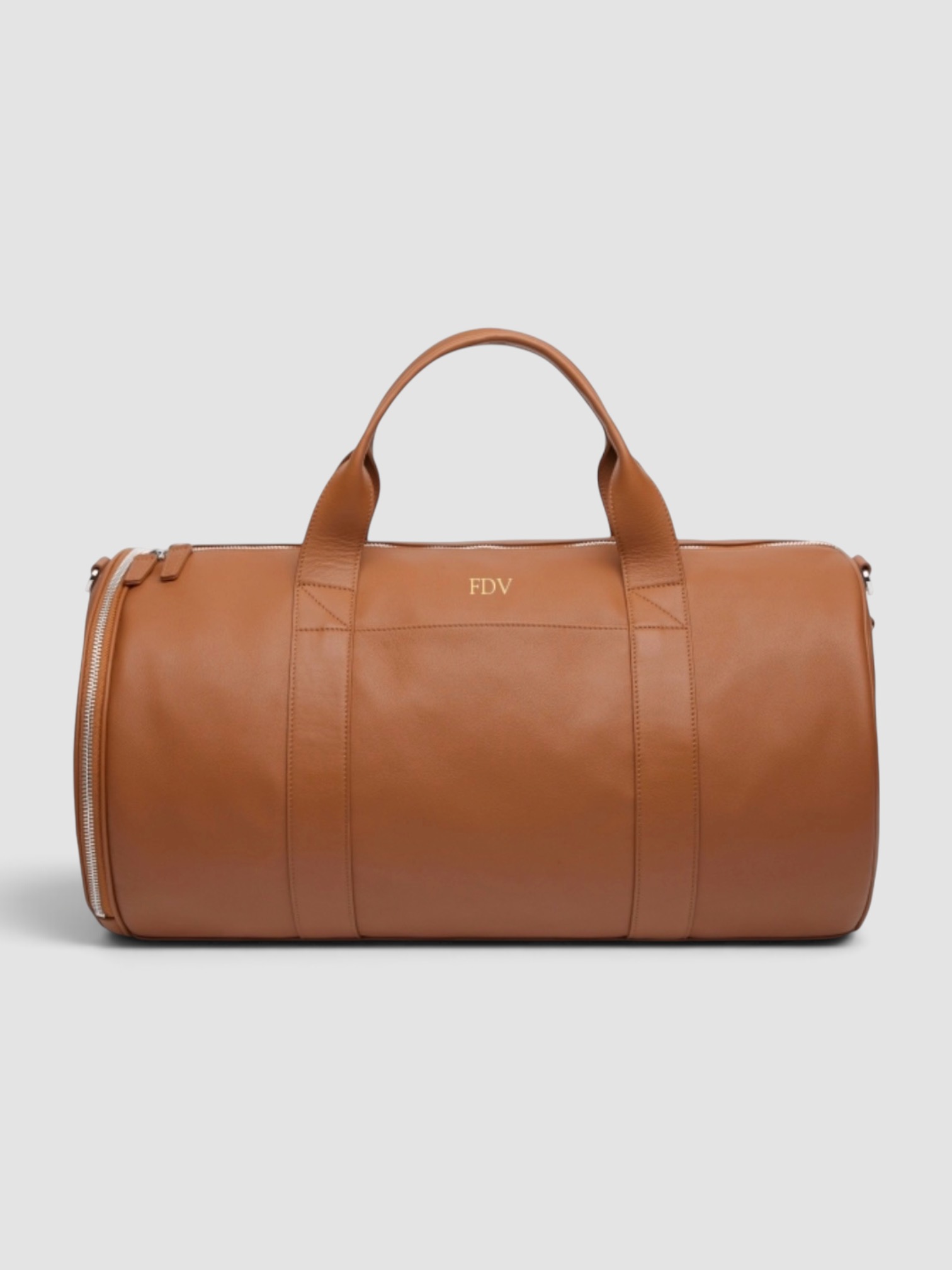 Leatherology Barrel Gym Bag in tan.