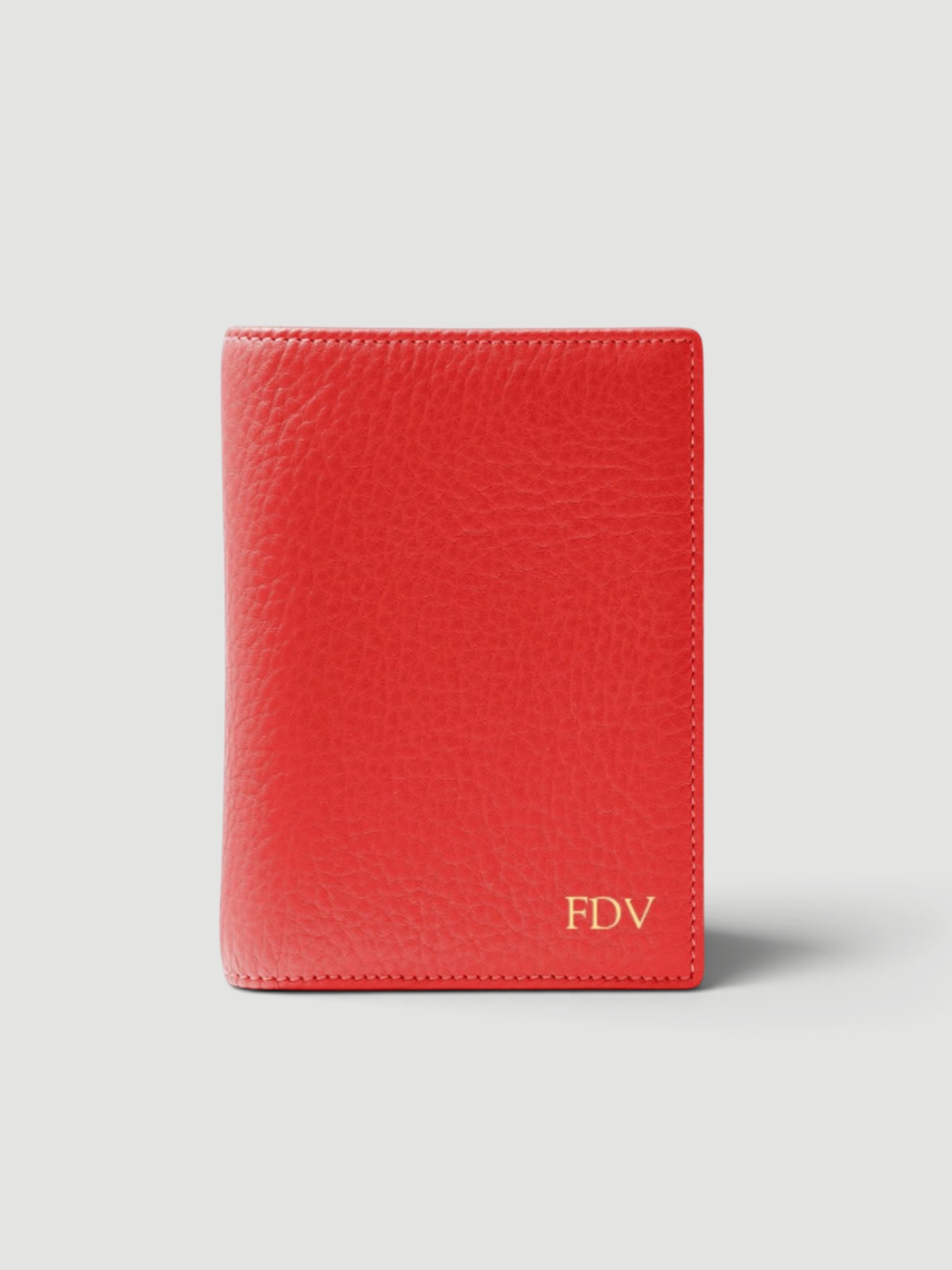 Leatherology Deluxe Passport Cover in red.