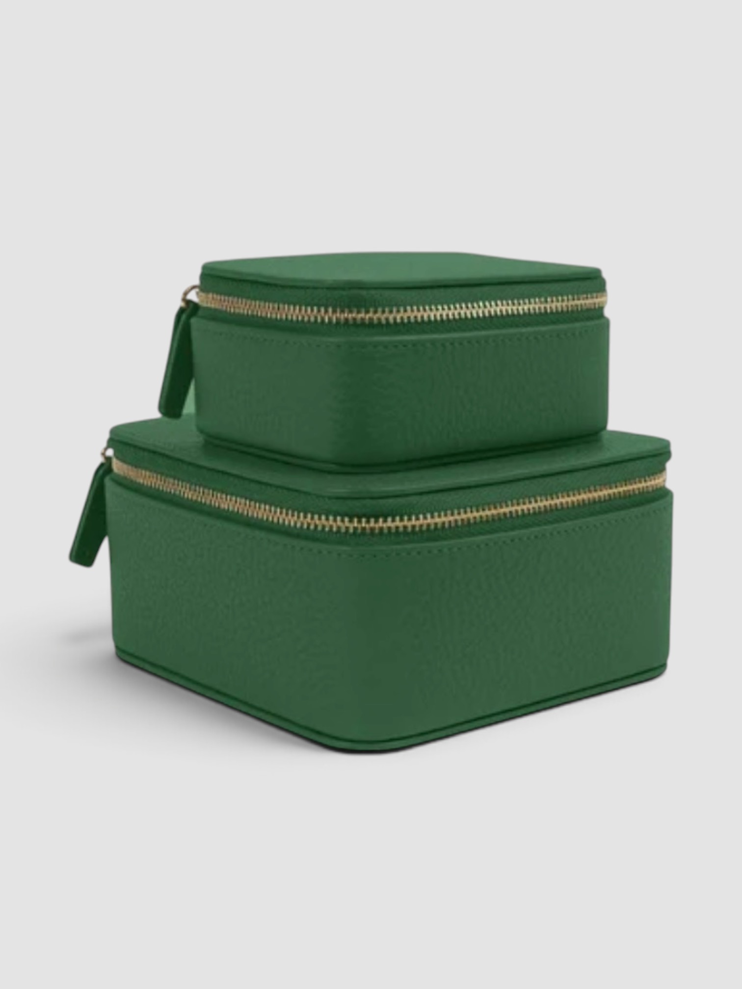 Leatherology Jewelry Organizer Set in green.