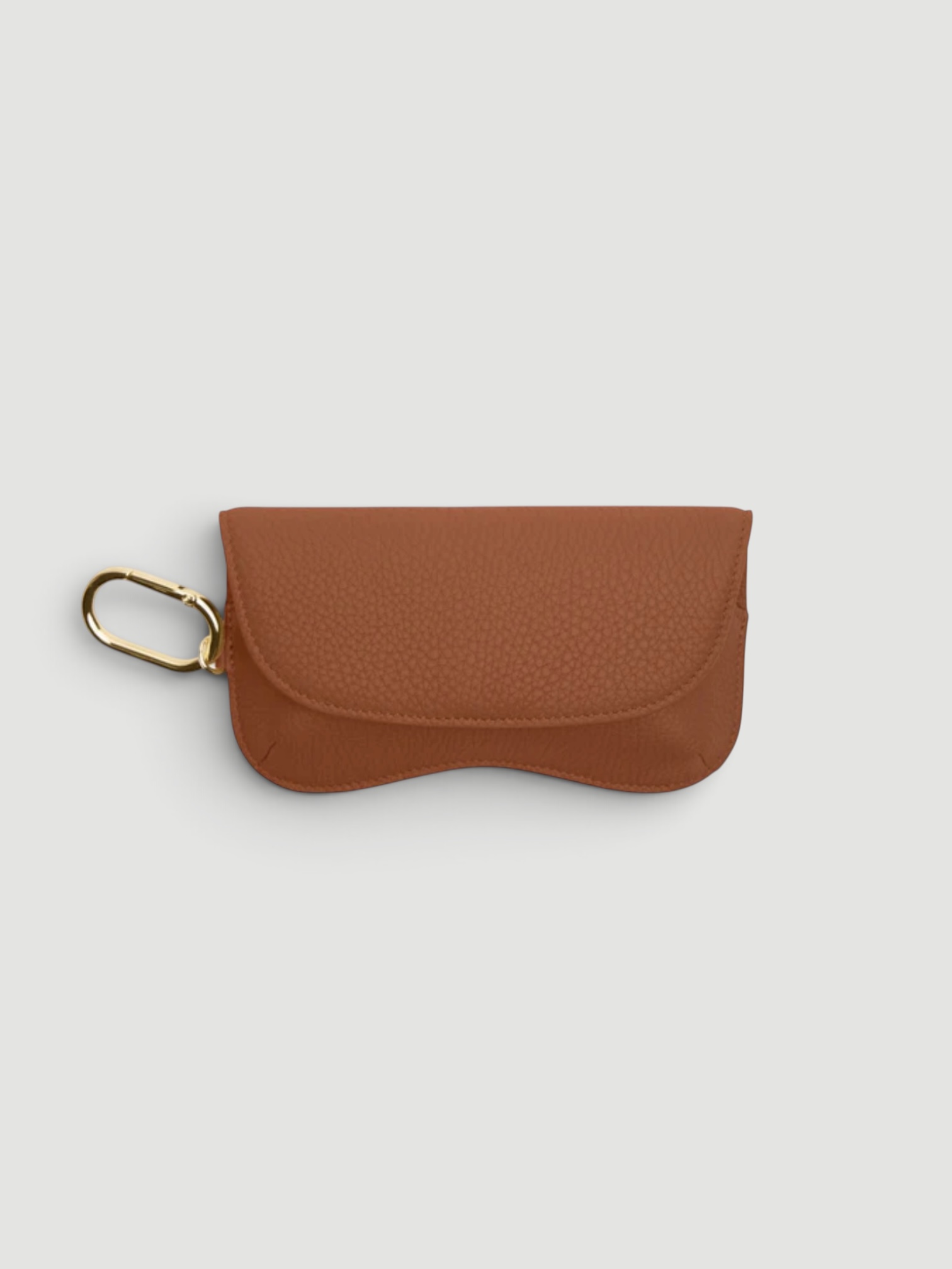 Leatherology Portable Sunglass Case in cognac.