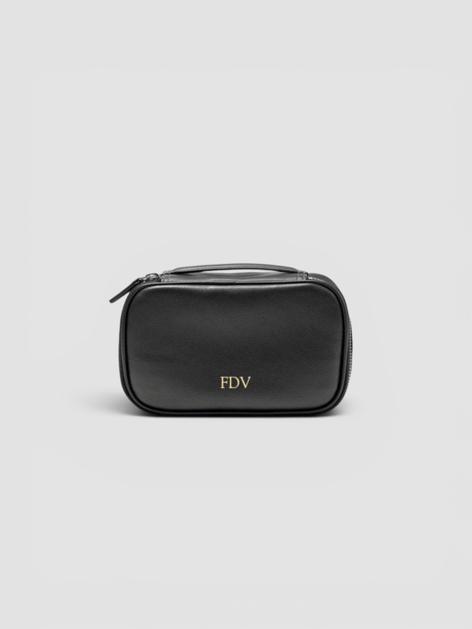 Leatherology Small Tech Bag Organizer in black.