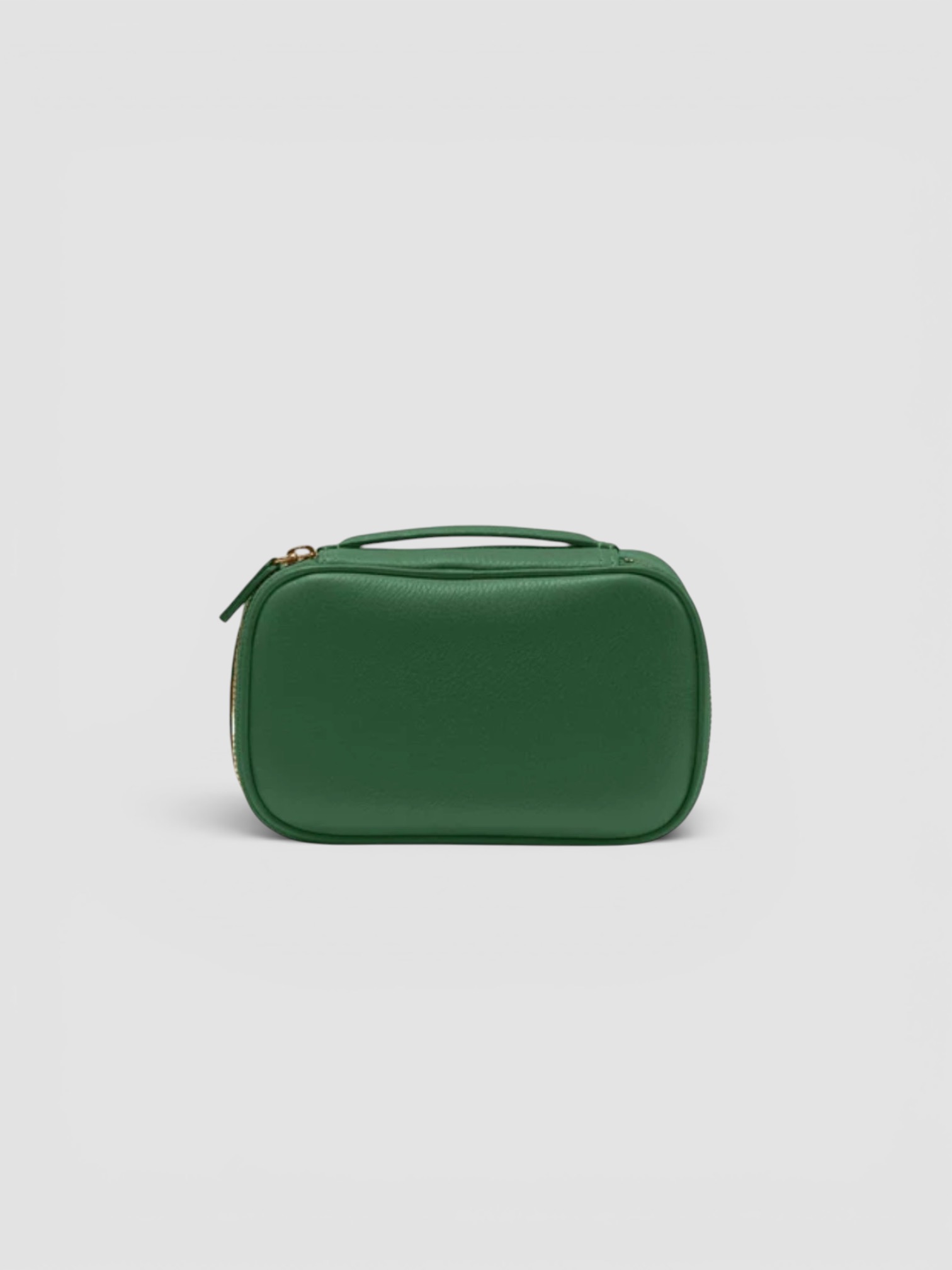 Leatherology Small Tech Bag Organizer in green.