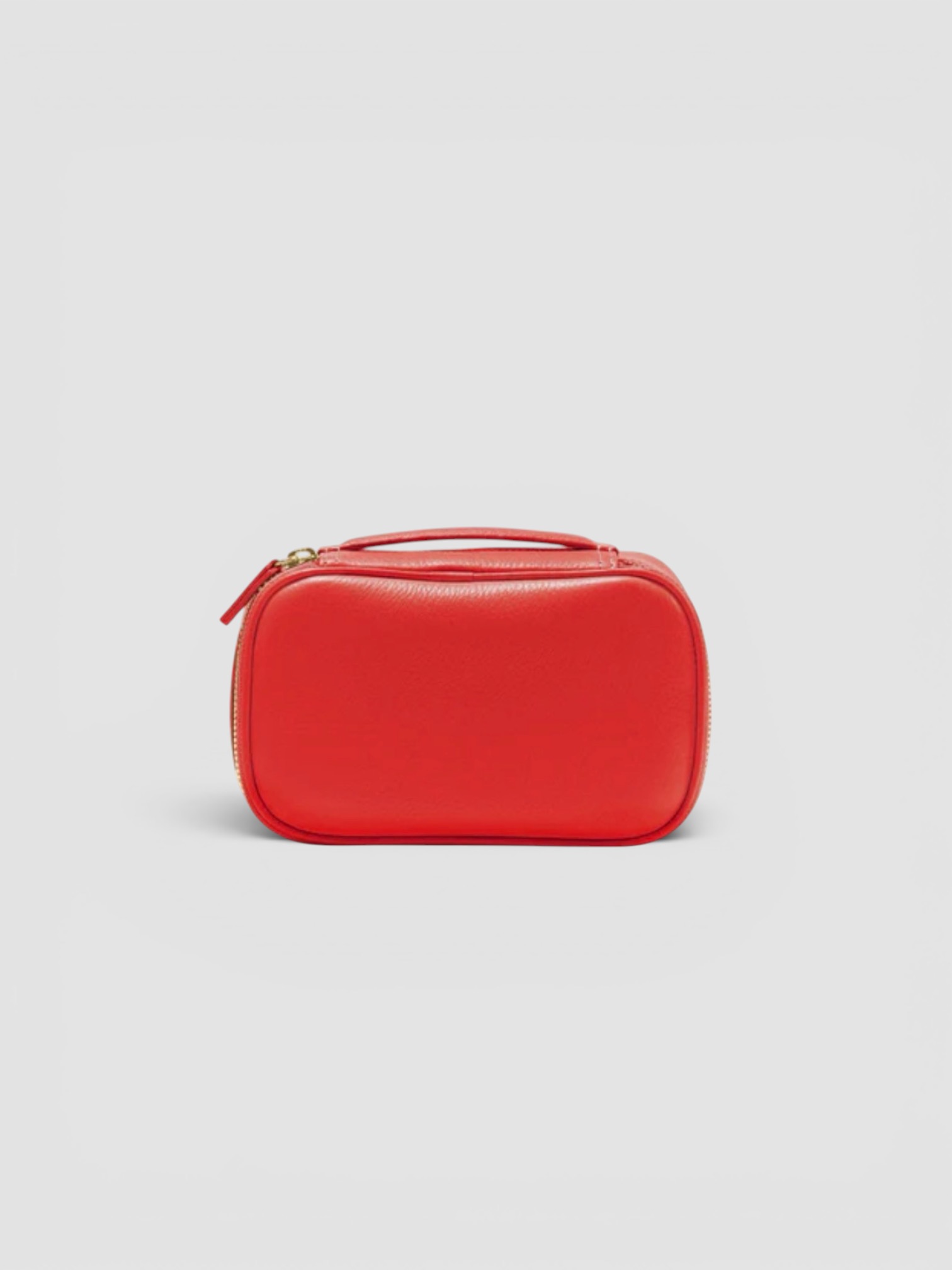 Leatherology Small Tech Bag Organizer in red.