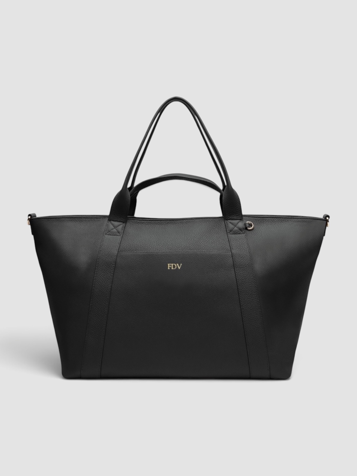Leatherology Transit Travel Tote in black.