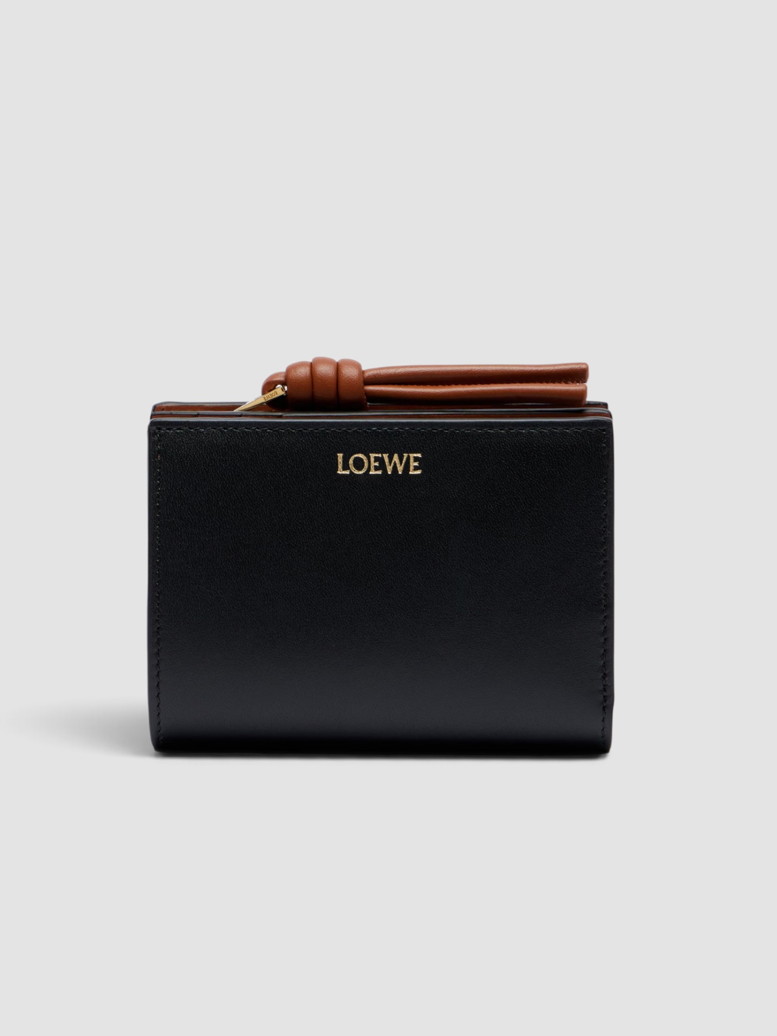 Loewe Knot Leather Wallet in black.