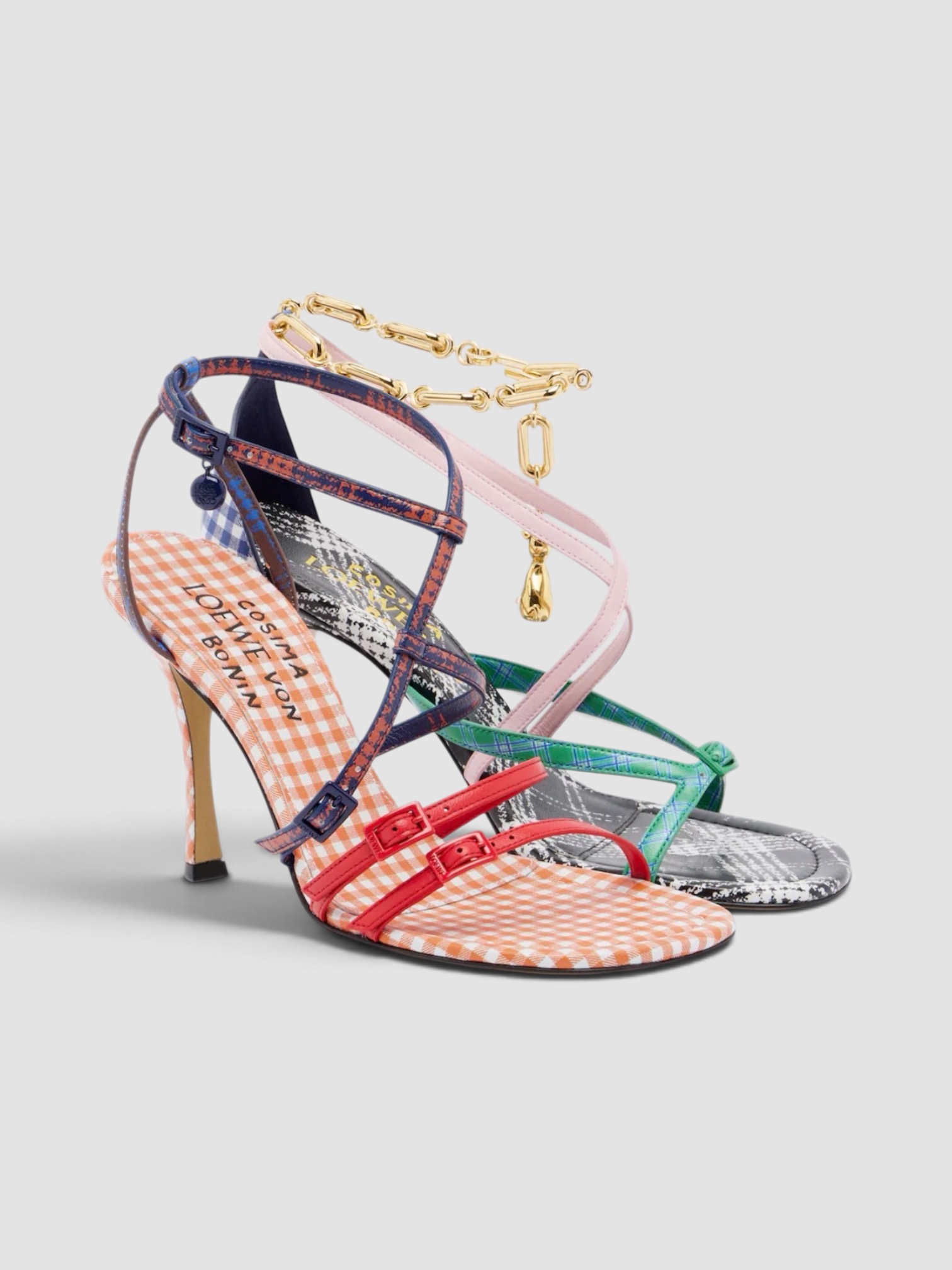 Loewe x Cosima von Bonin New Comic Leather Sandals.