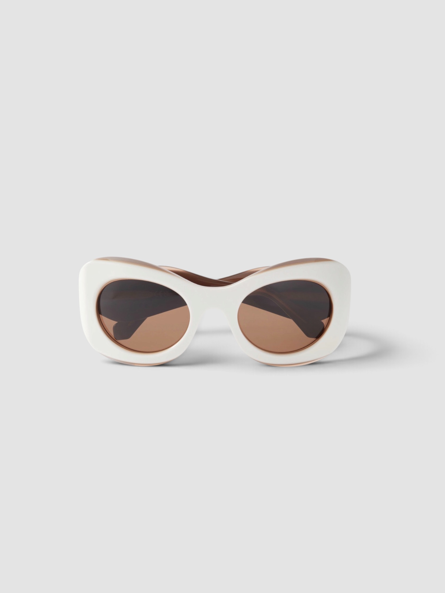 Loewe Eyewear + Paula's Ibiza Rounded-Frame Acetate Sunglasses in white.