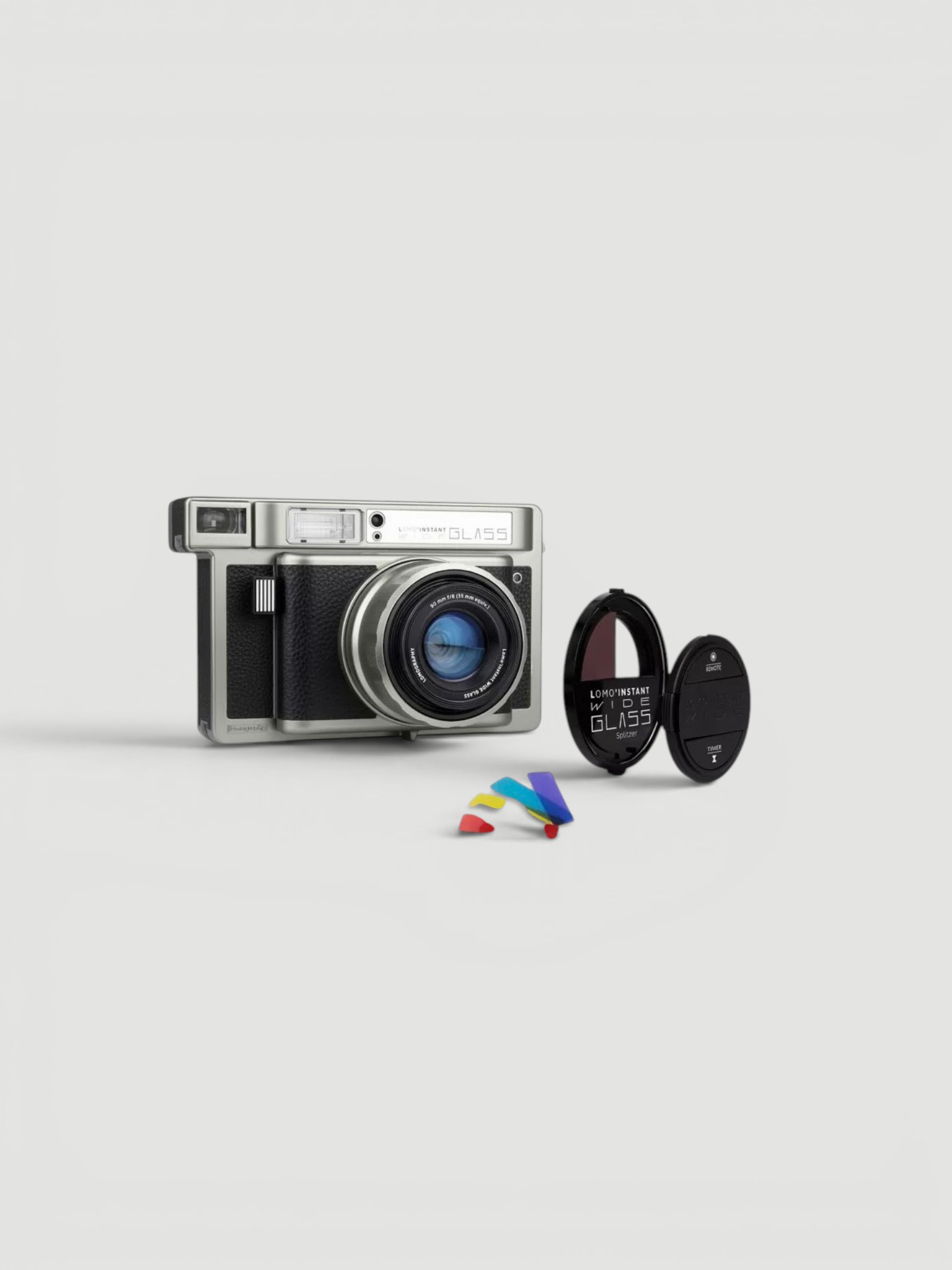 Lomography Lomo'Instant Wide Glass Camera in black.