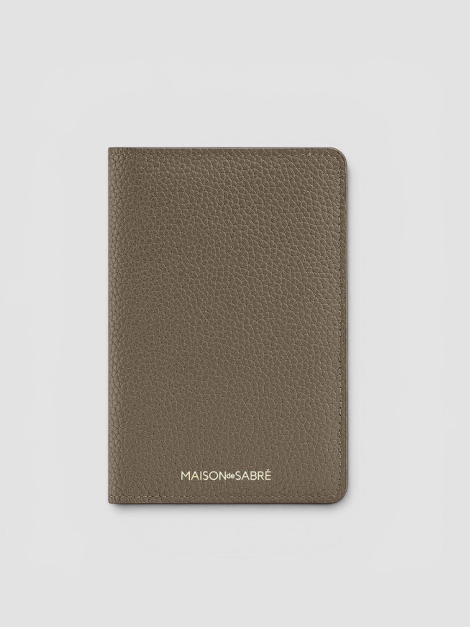 Maison de Sabré The Passport Holder in cashmere matcha.